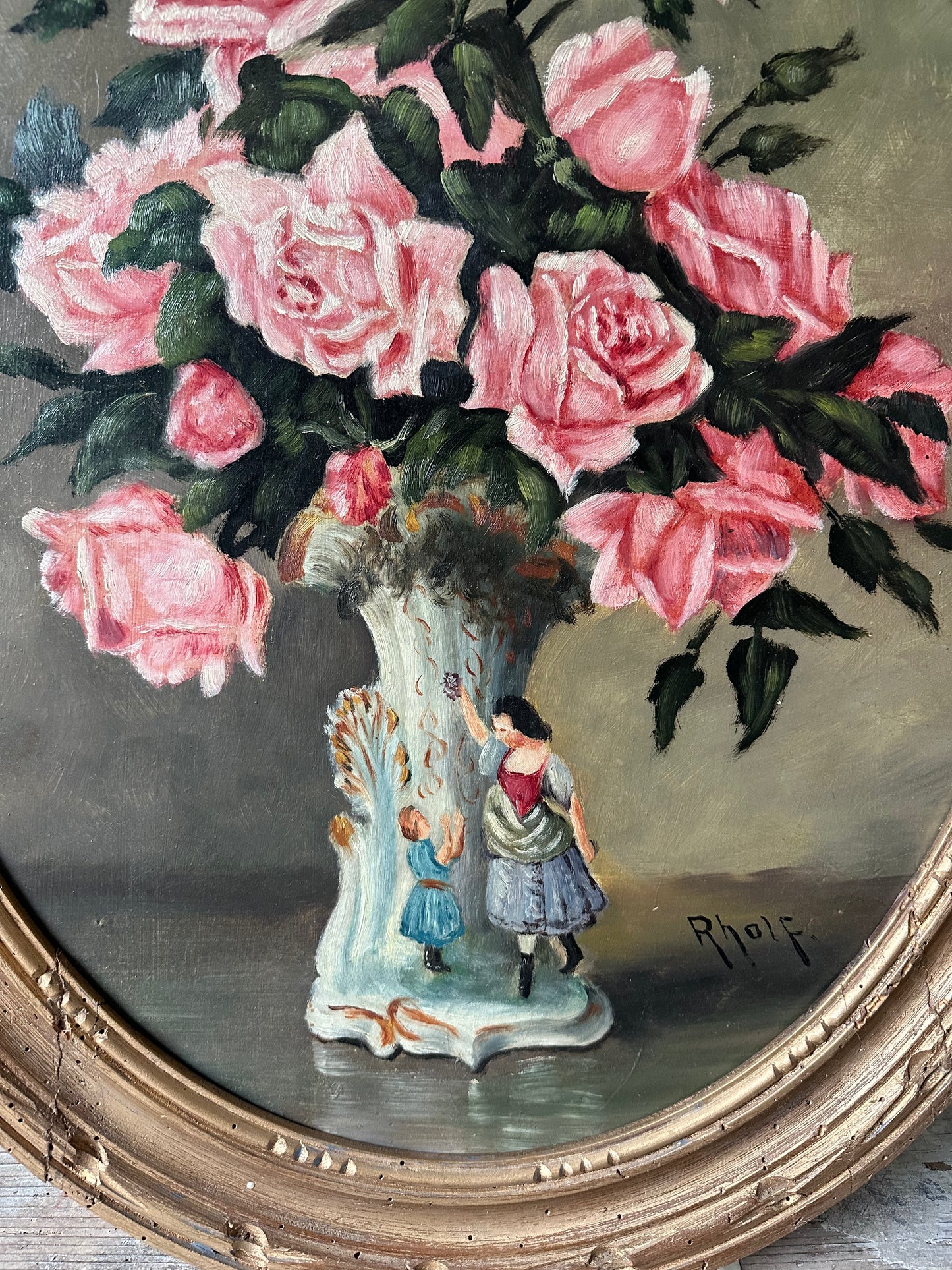 Médaillon aux roses