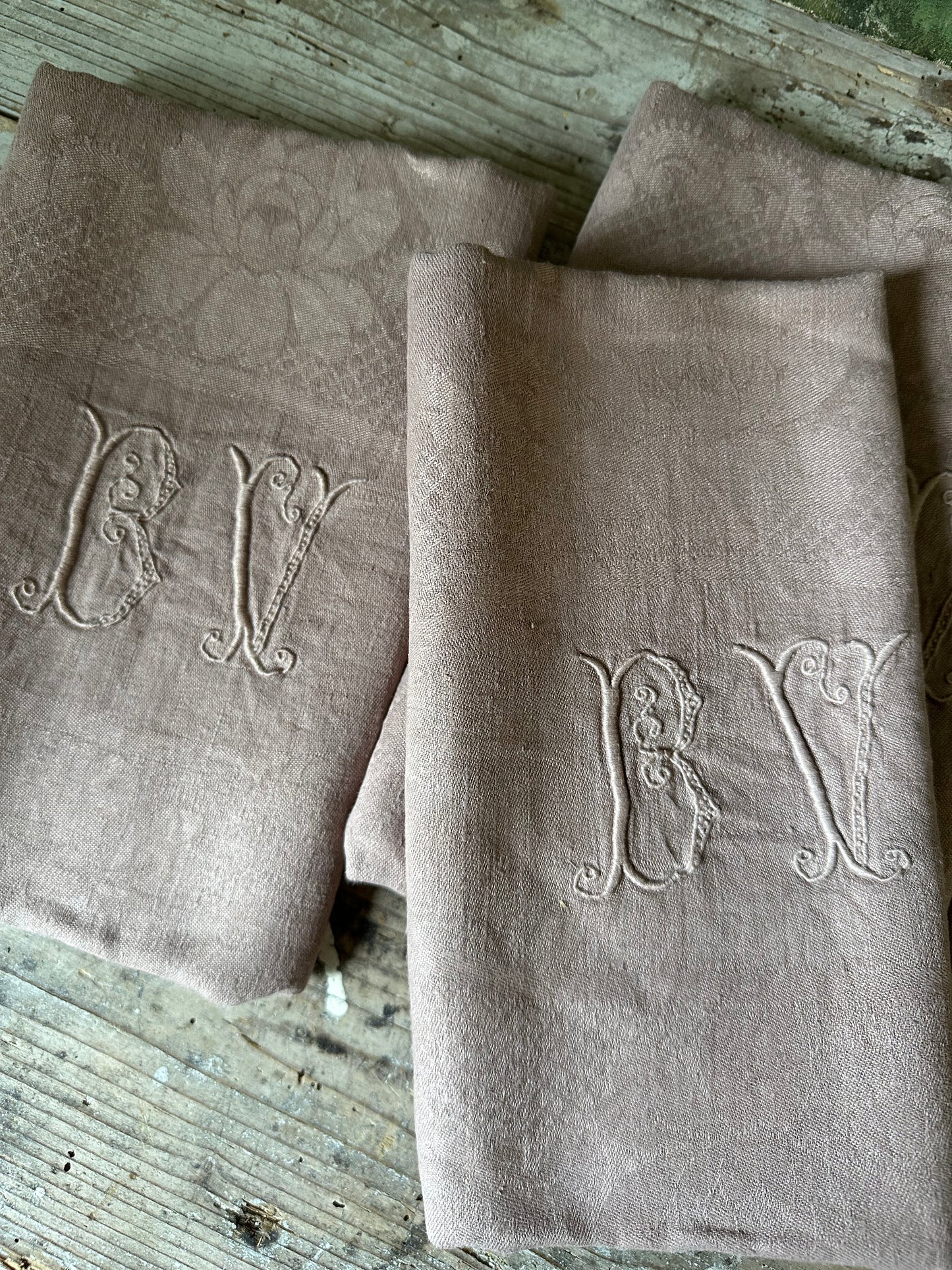 4 serviettes marron glacé