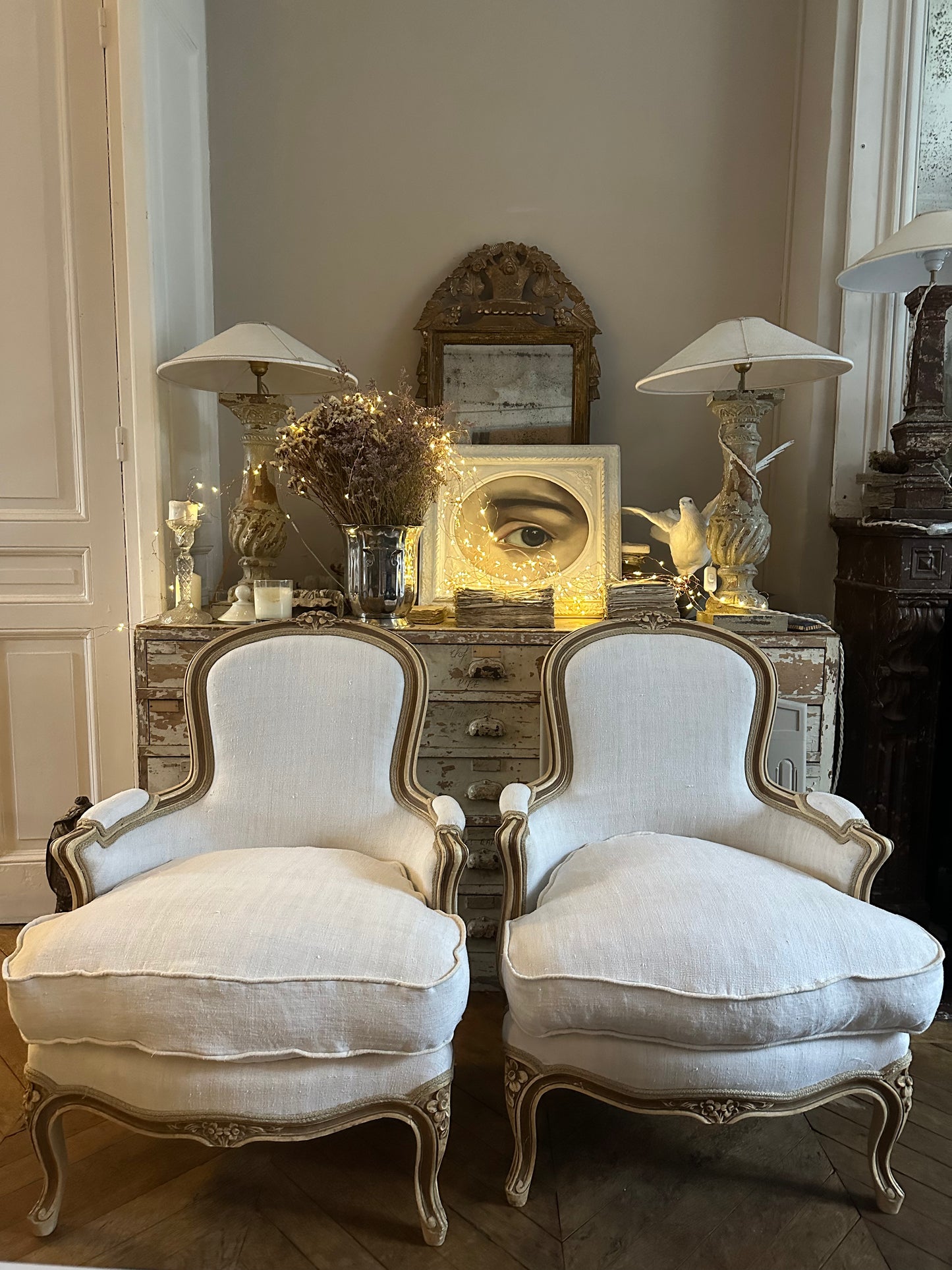 Paire de bergères