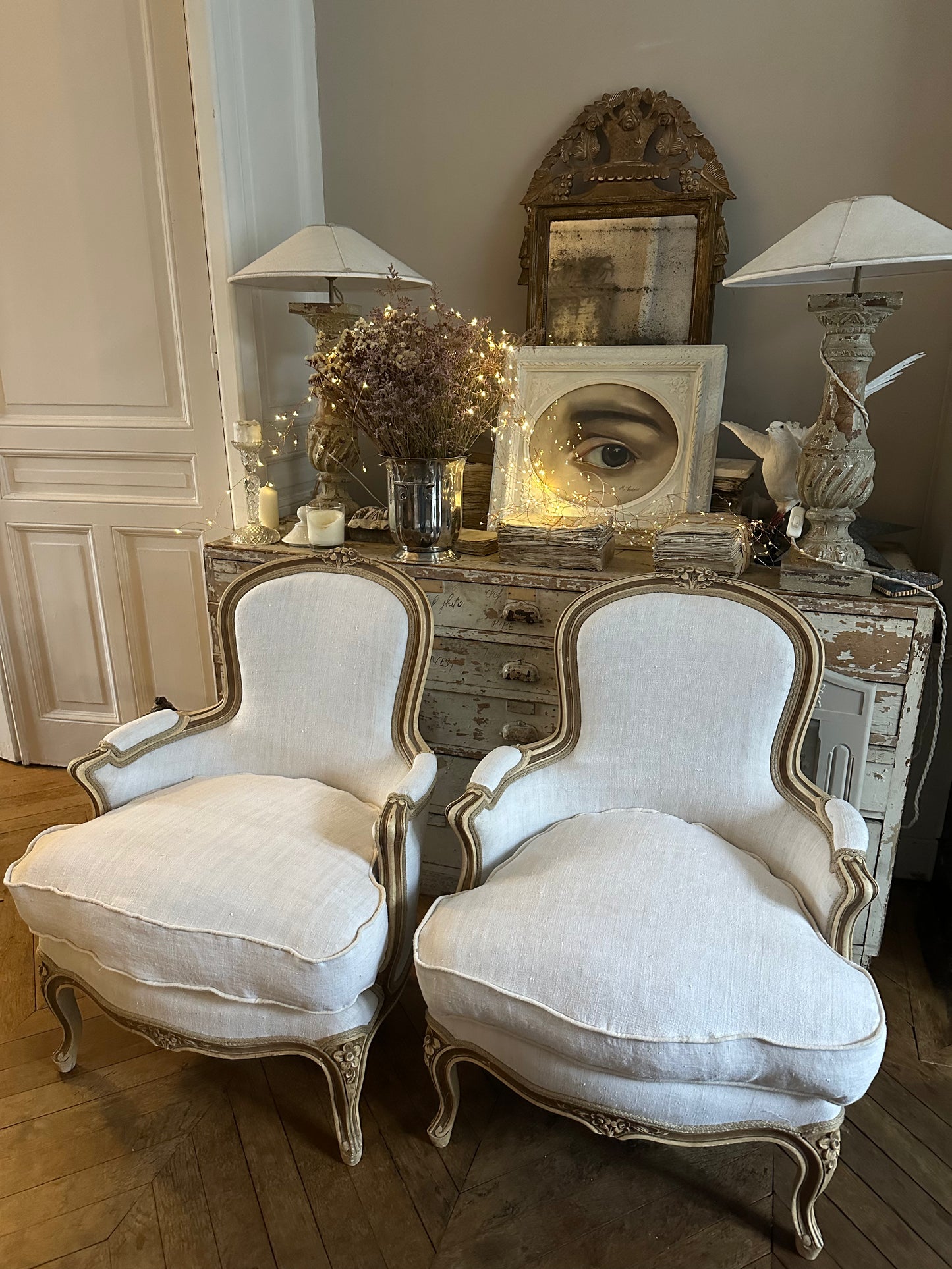 Paire de bergères