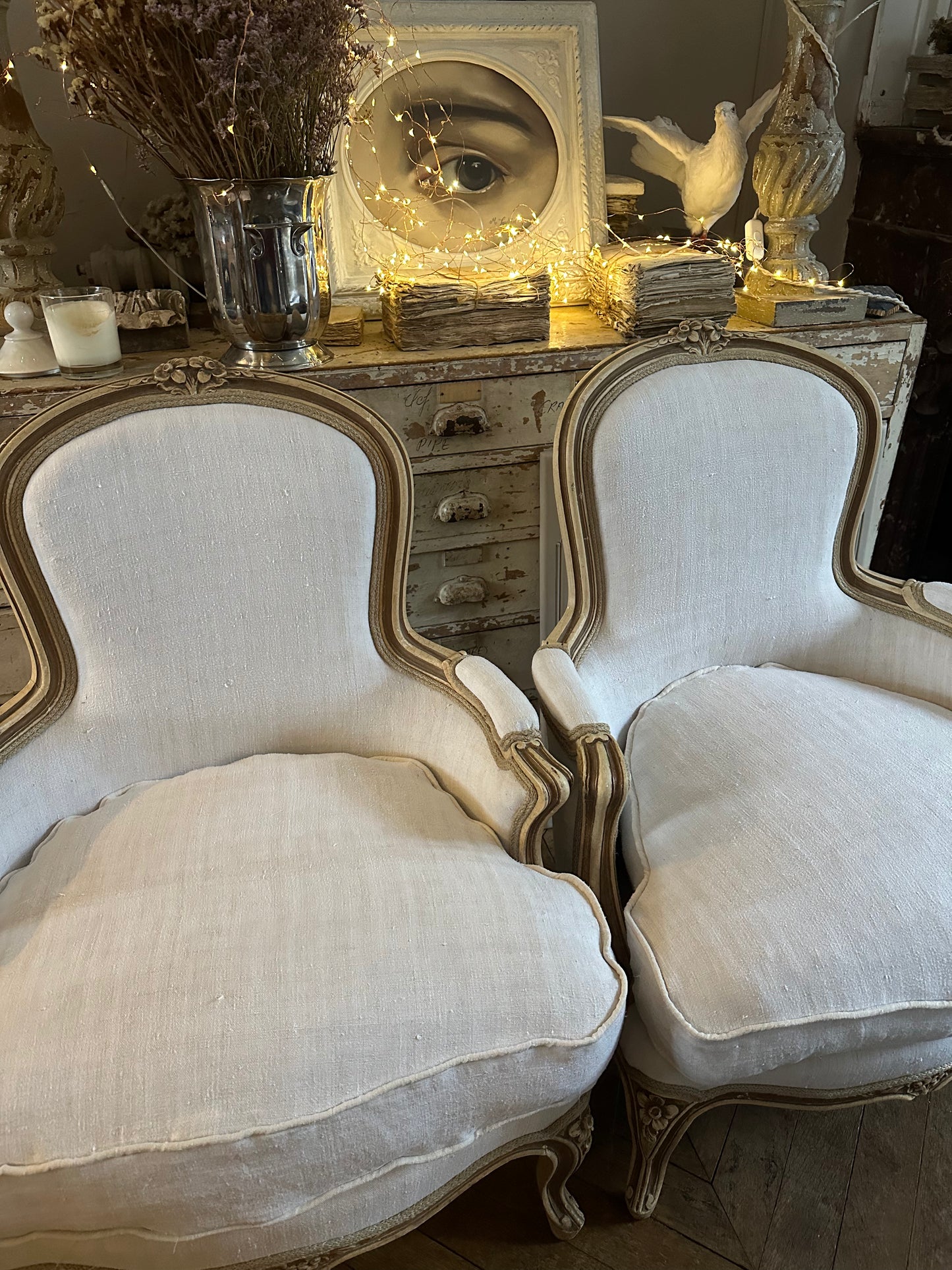 Paire de bergères