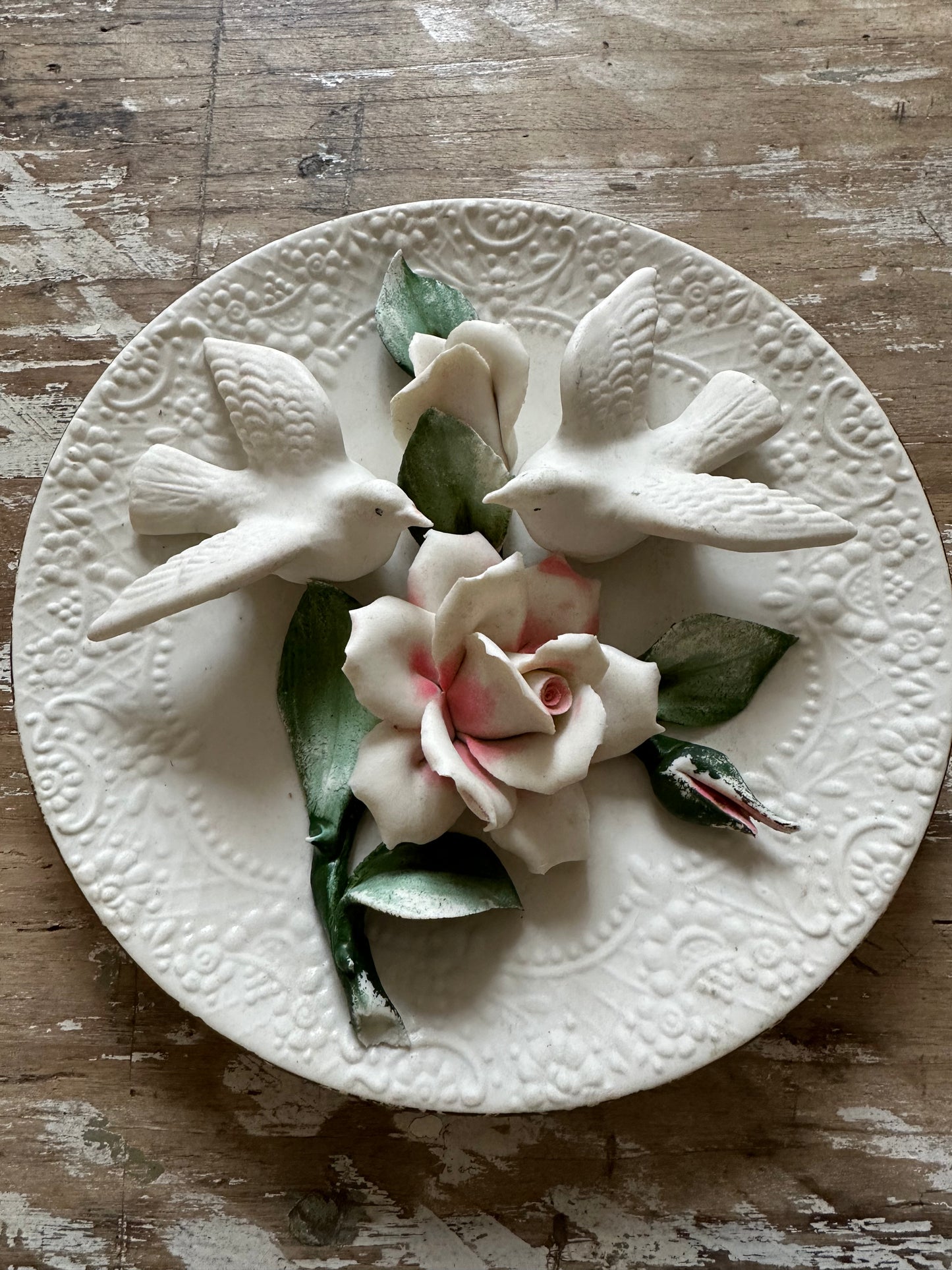 Roses et colombes