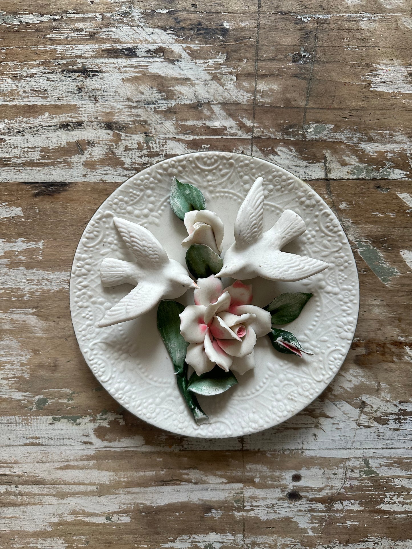 Roses et colombes