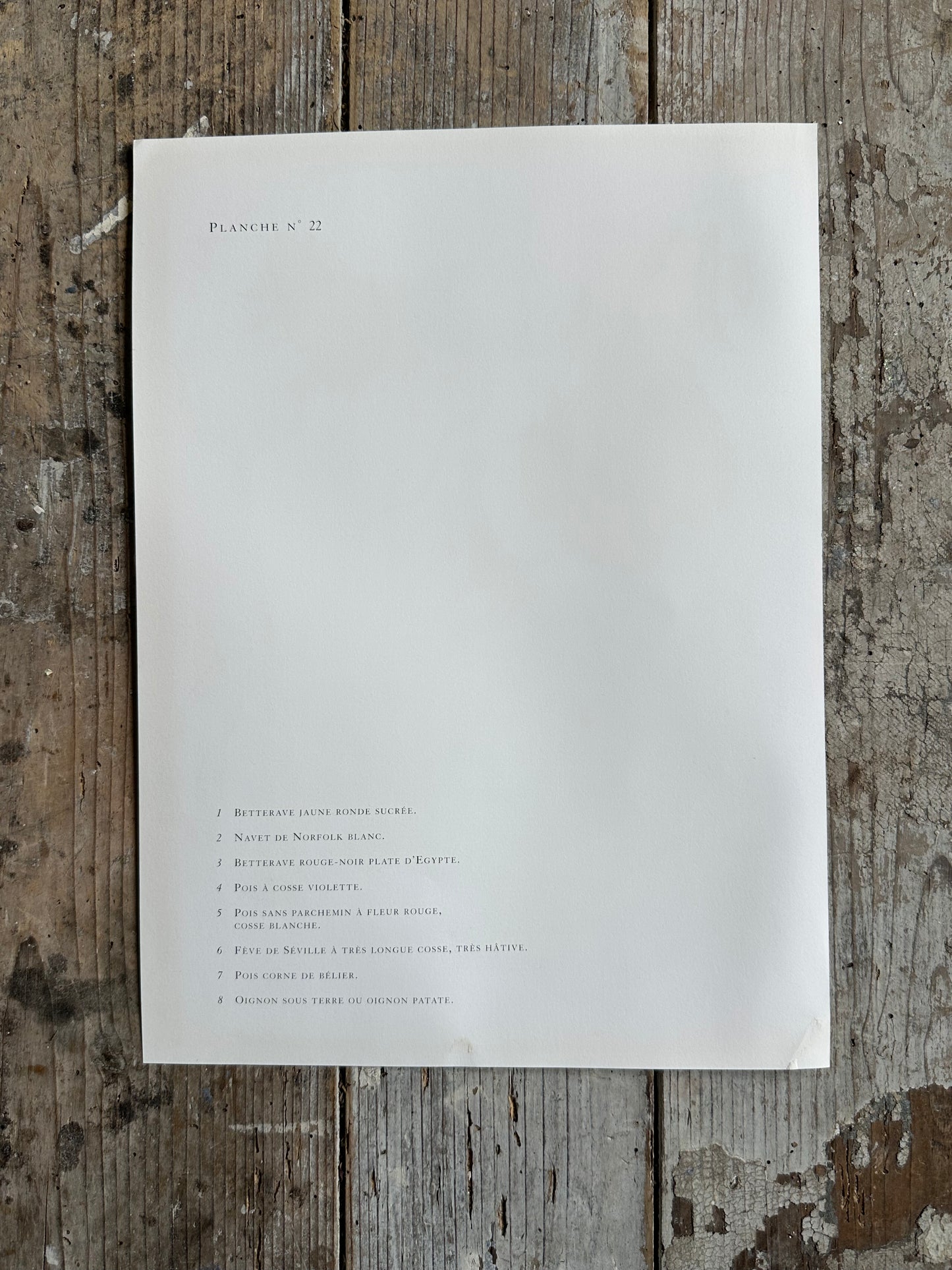 Planche légumes