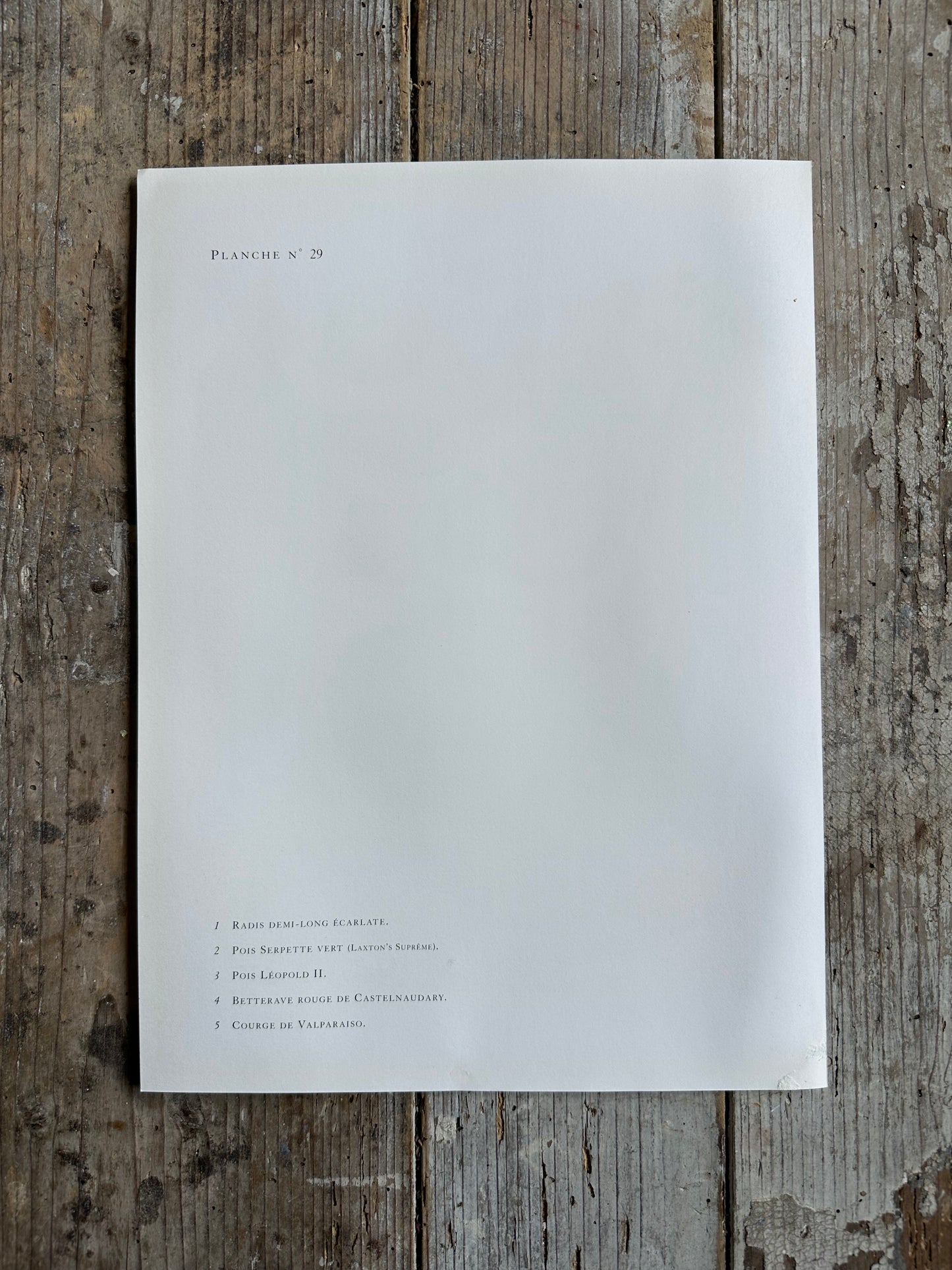 Planche légumes