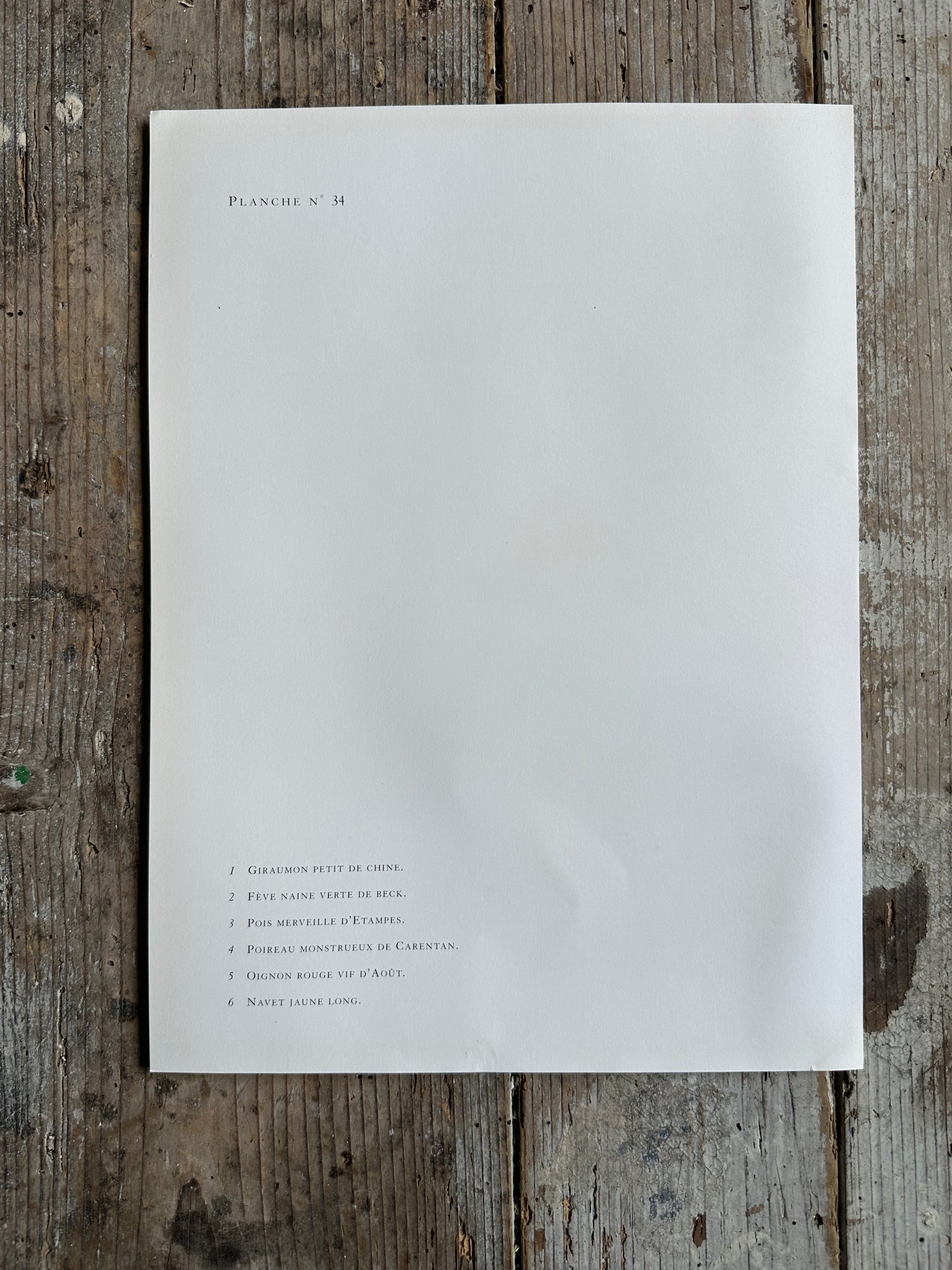 Planche légumes