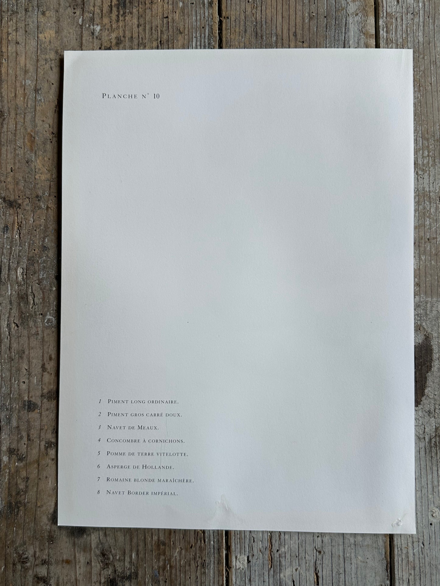 Planche légumes