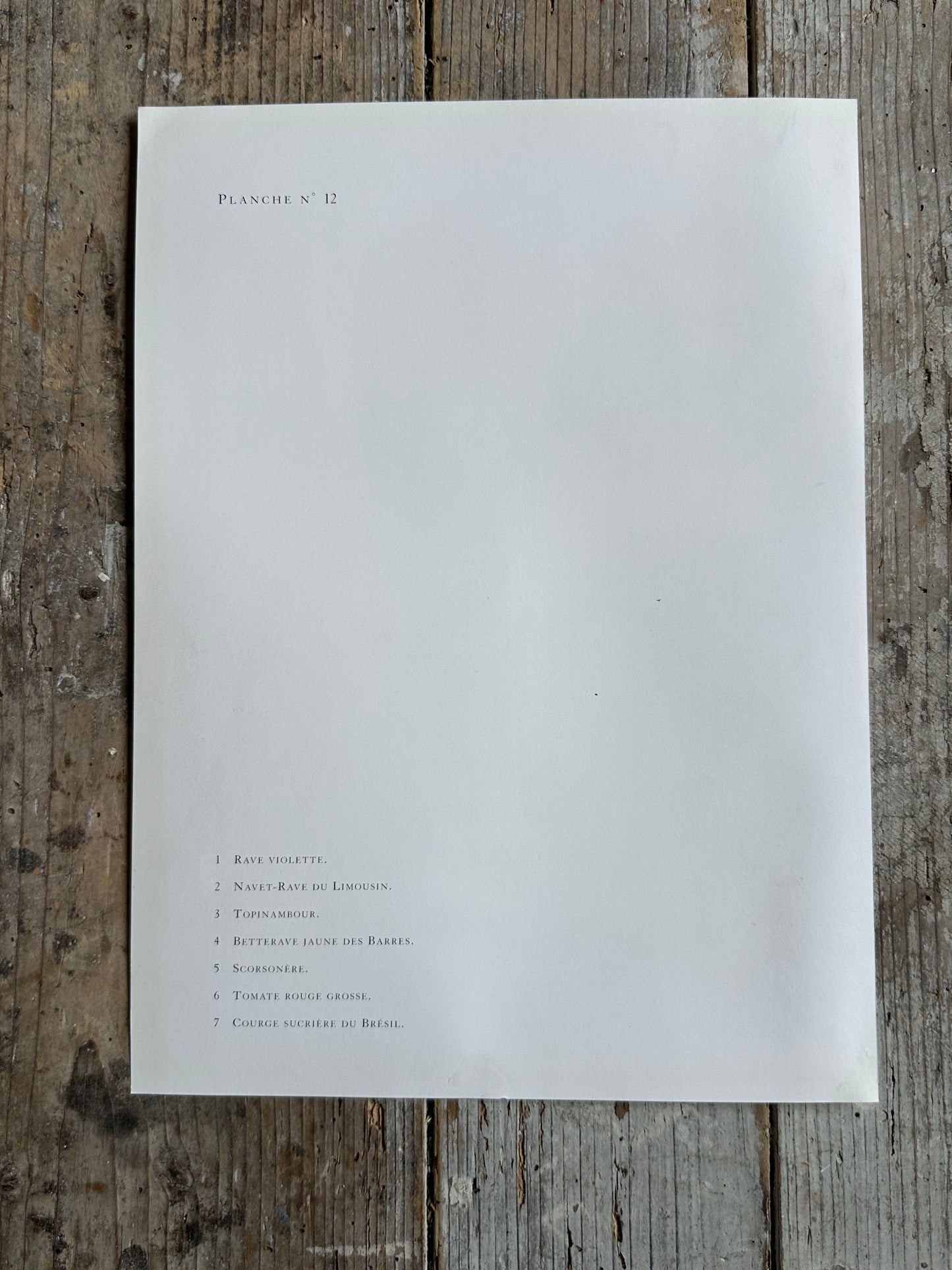 Planche légumes