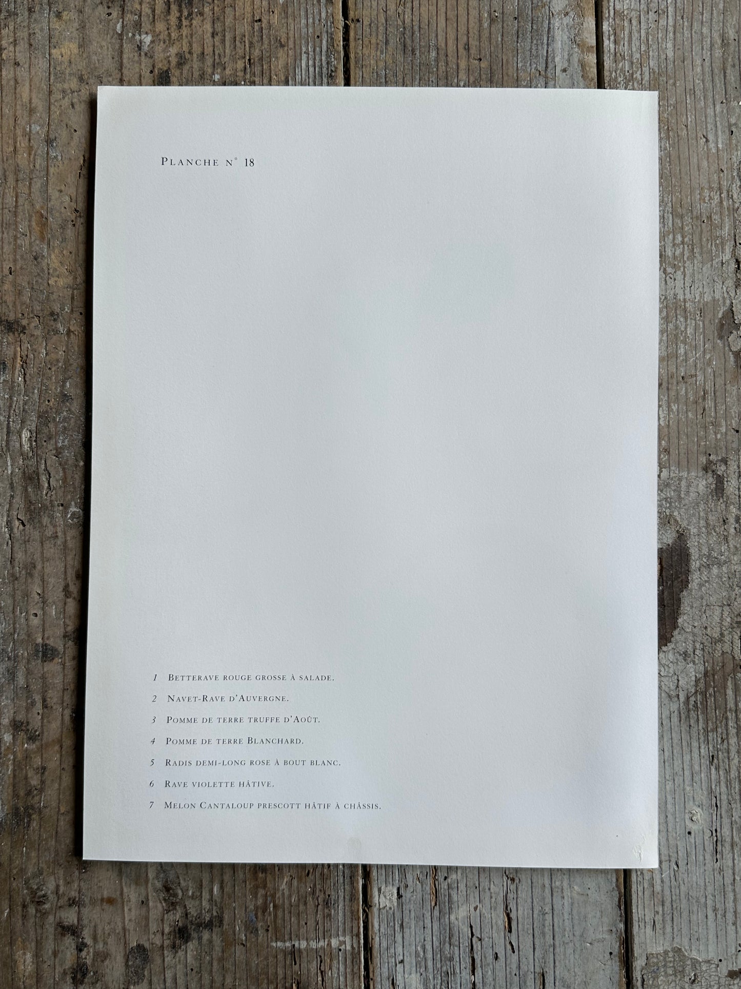 Planche légumes