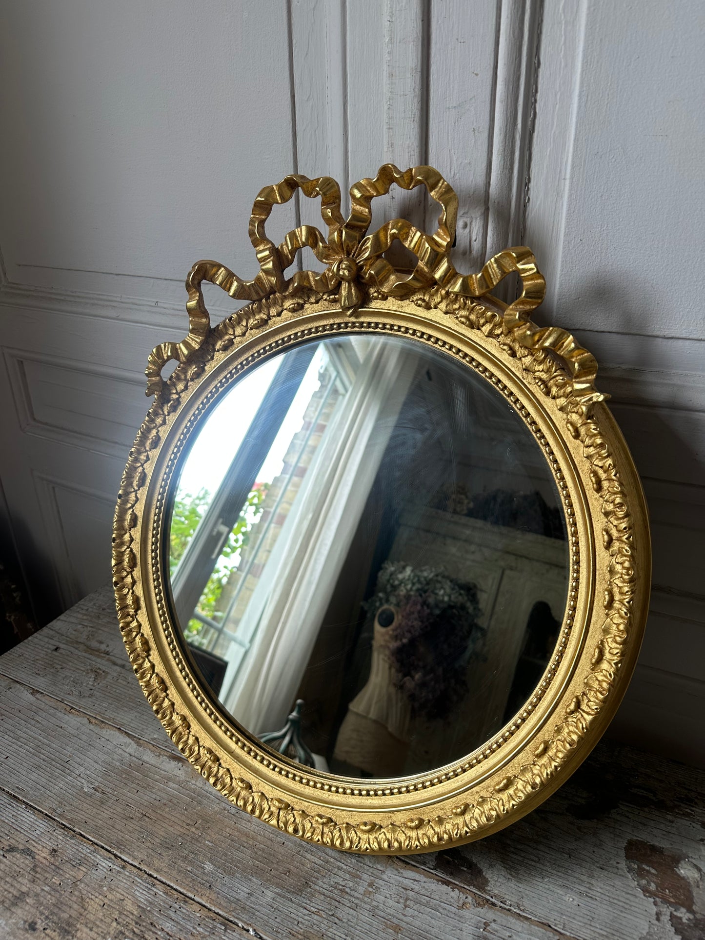 Miroir feuille d’or
