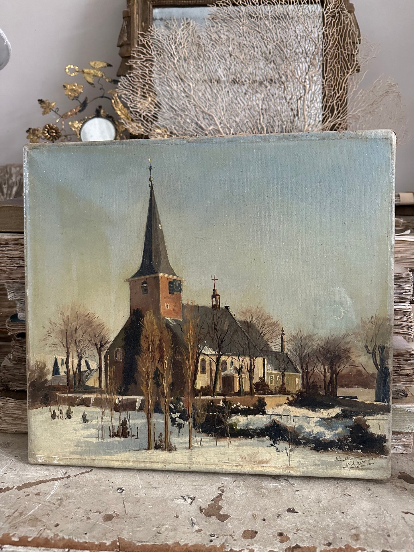 Église enneigée