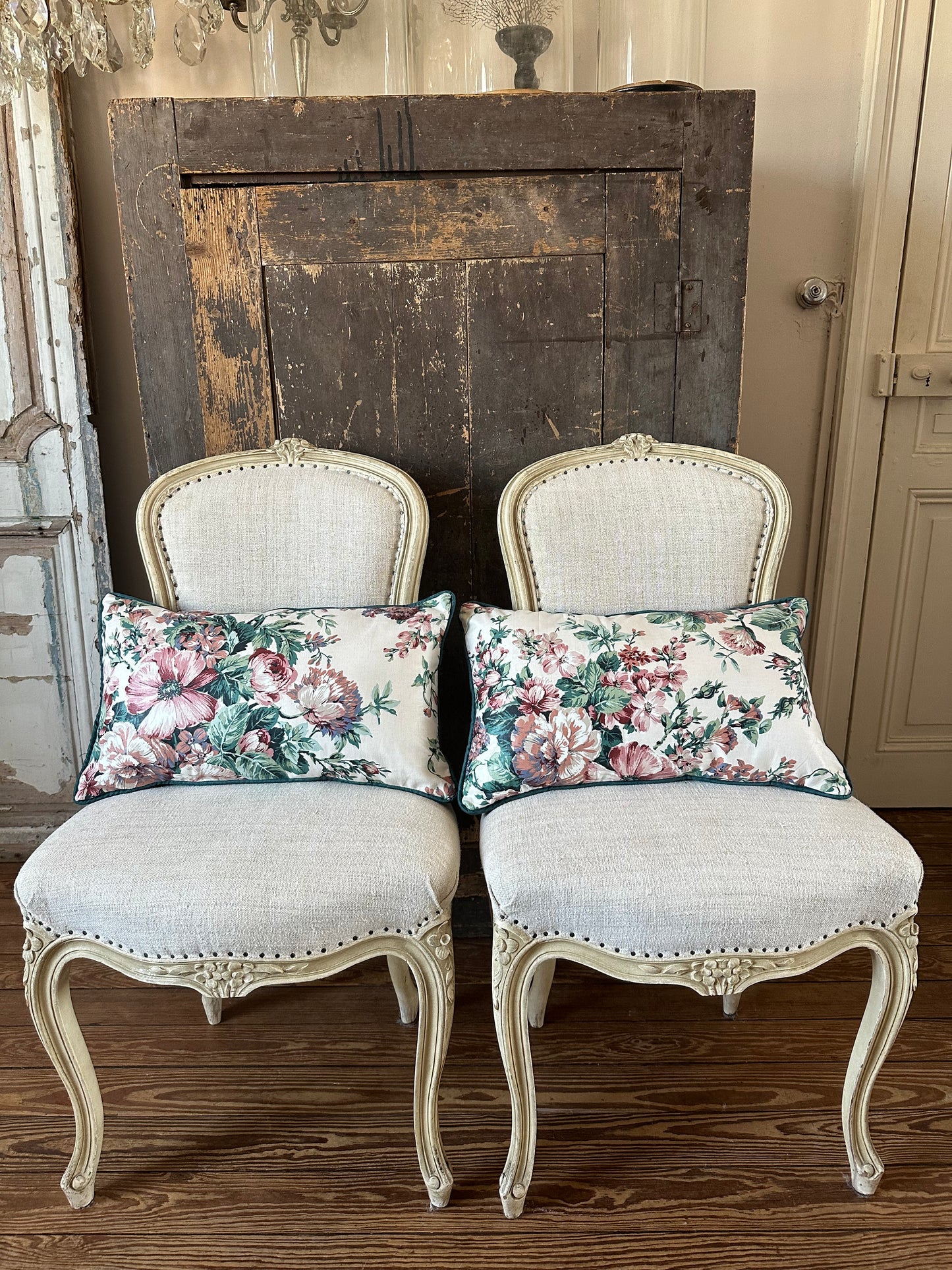 Coussin fleuri