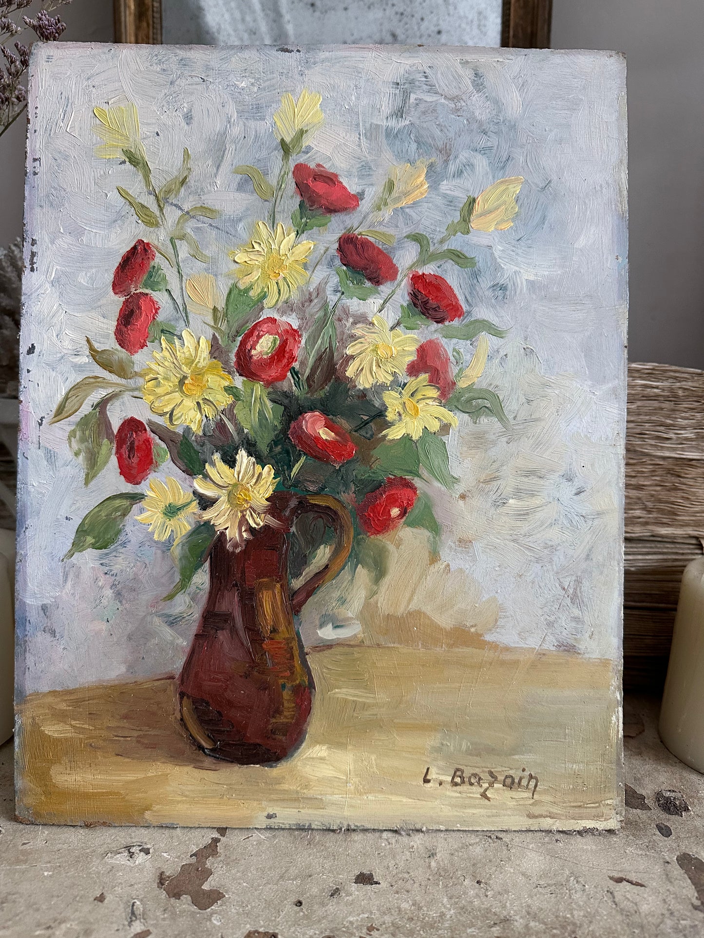 Marguerites et coquelicots