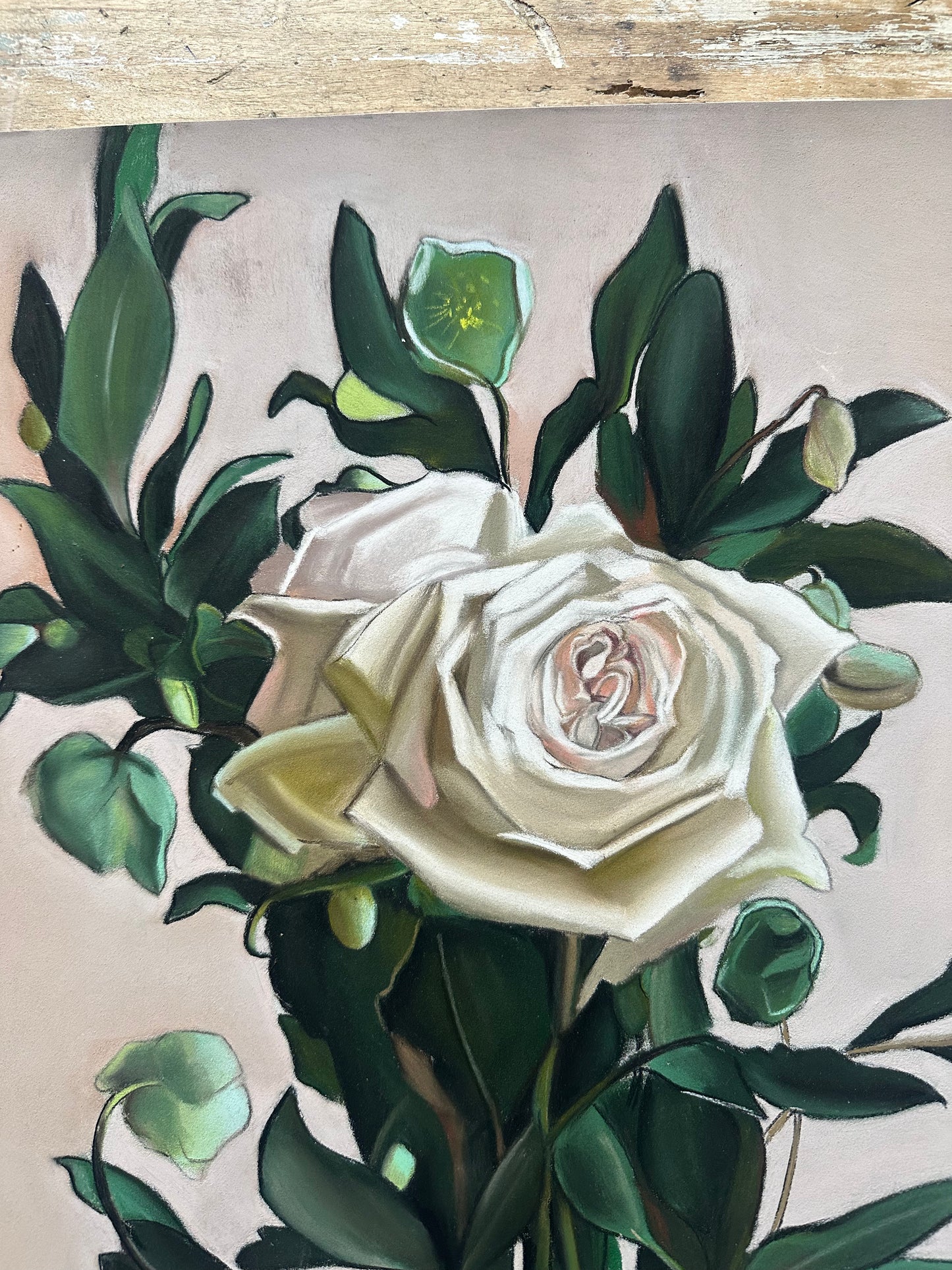 Dessin au pastel, Roses