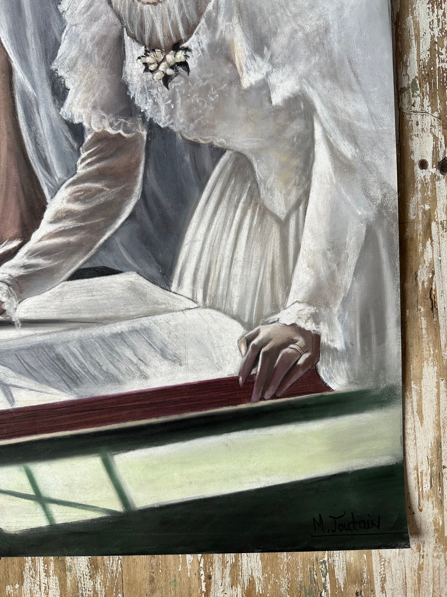 Dessin au pastel, le mariage