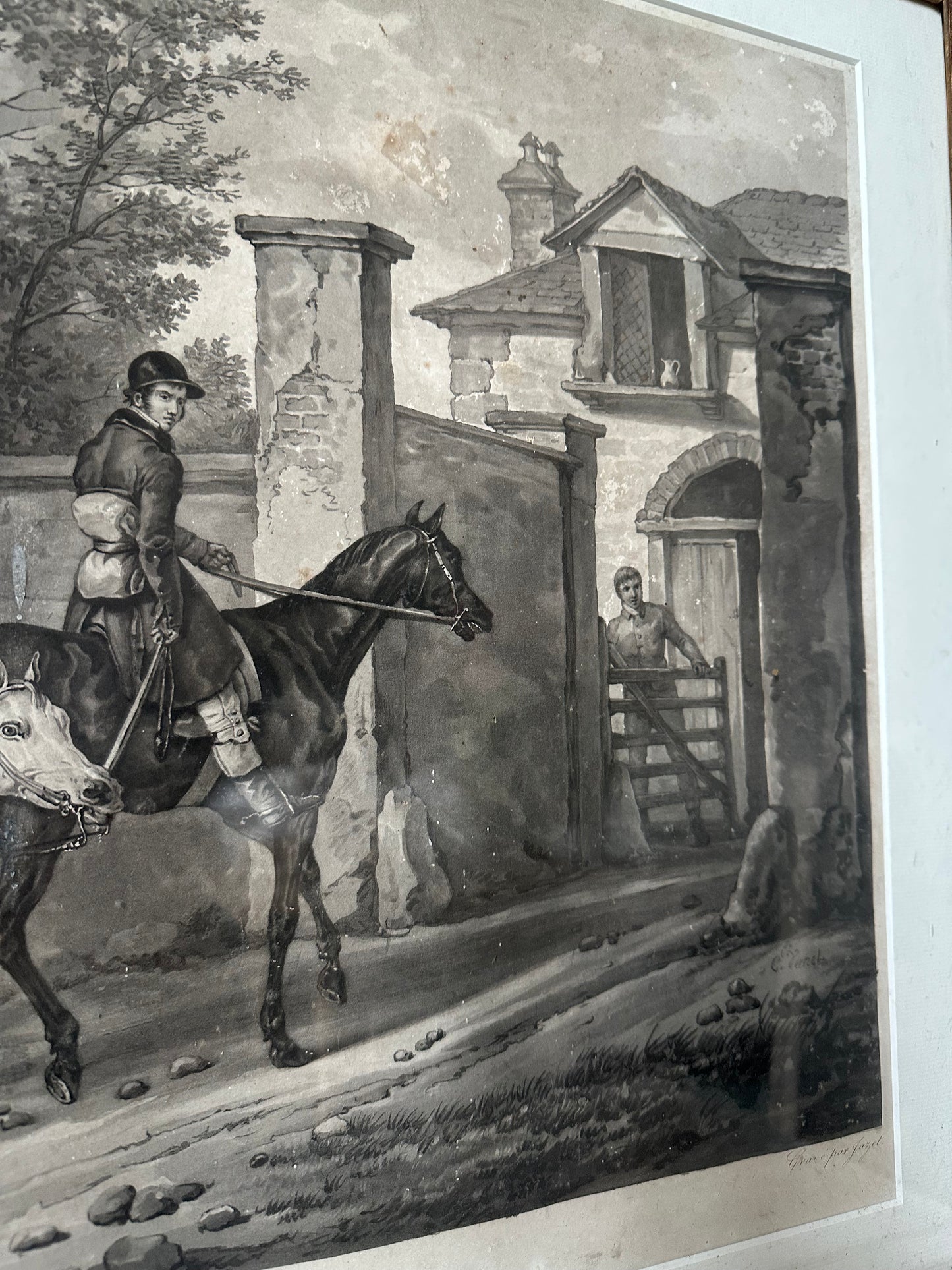 L’entrée à l’écurie