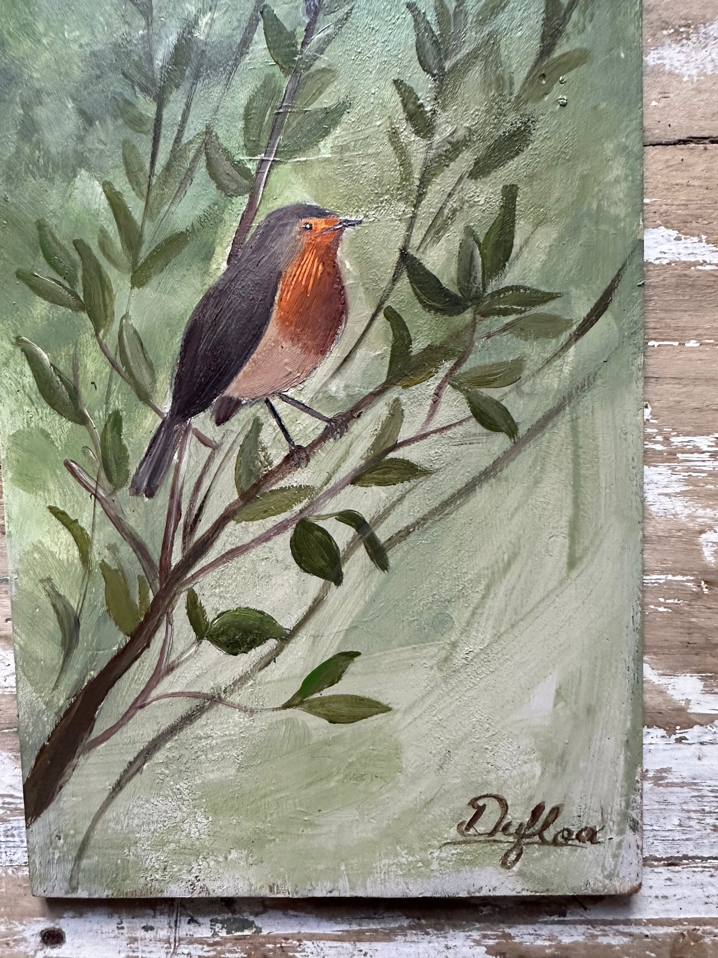 Mésange et rouge gorge