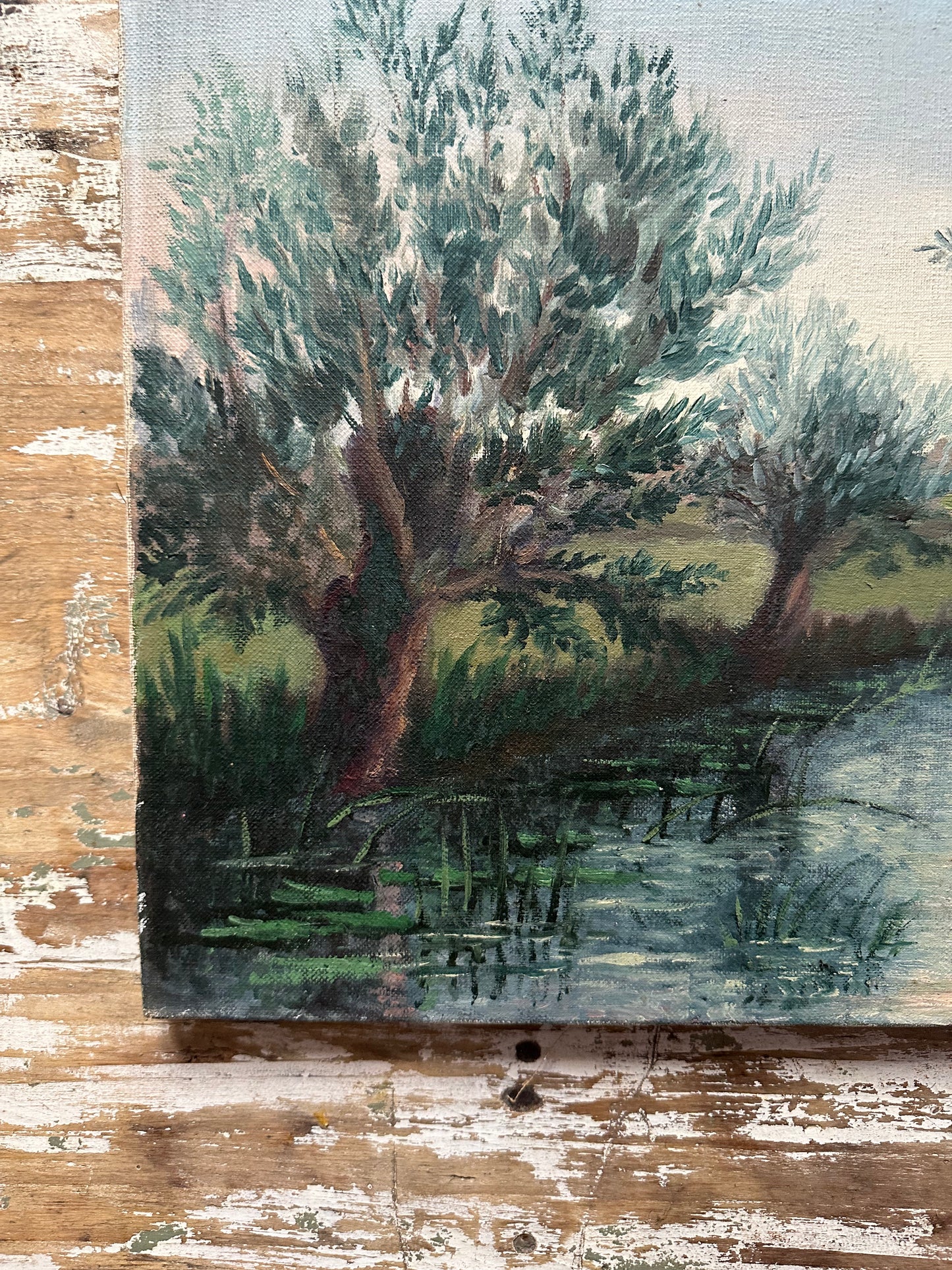 Paysage sur toile