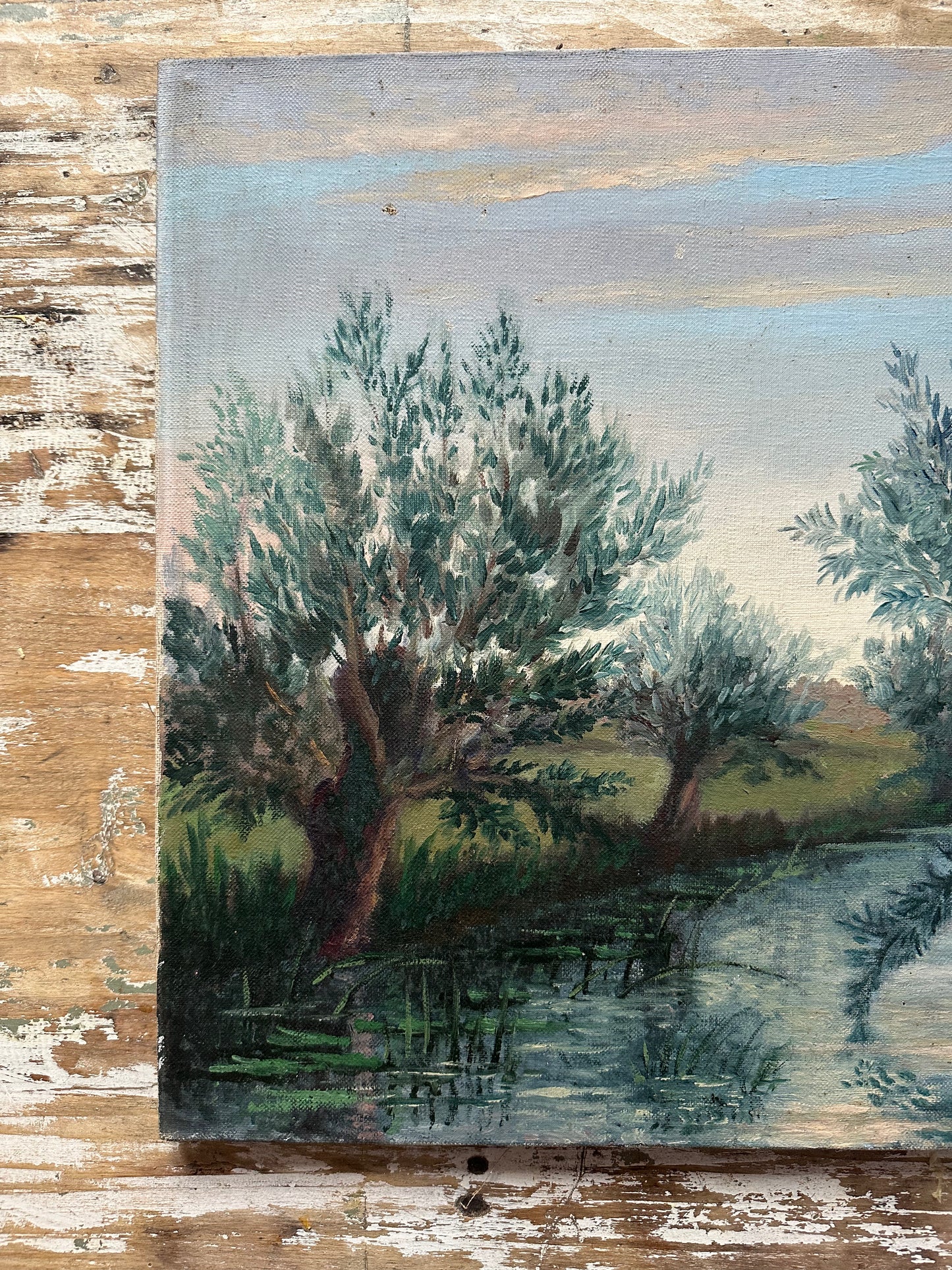 Paysage sur toile
