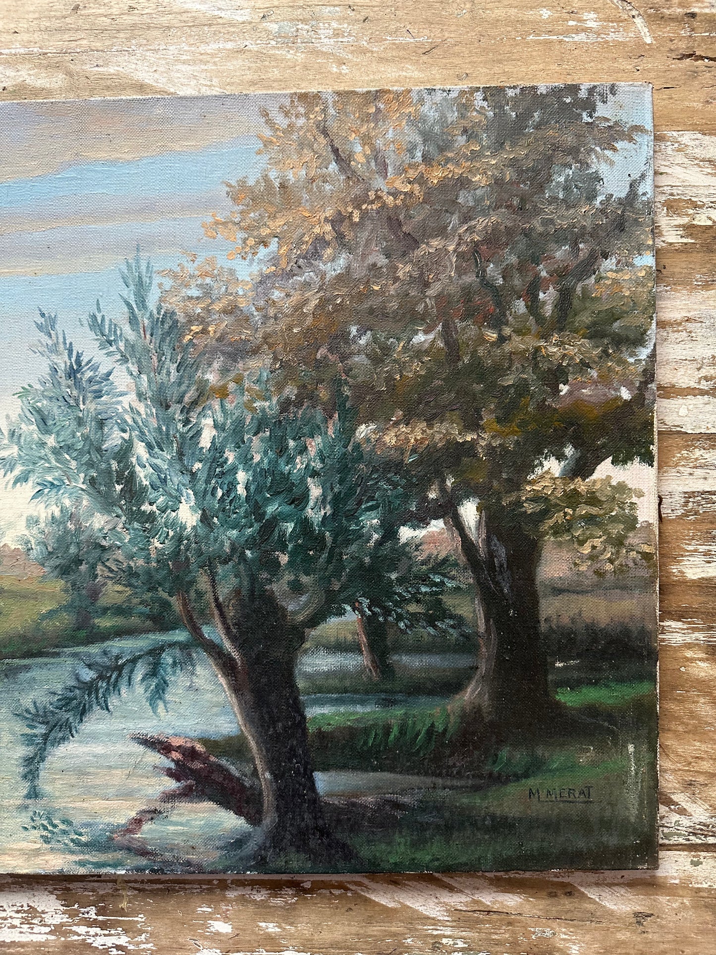 Paysage sur toile
