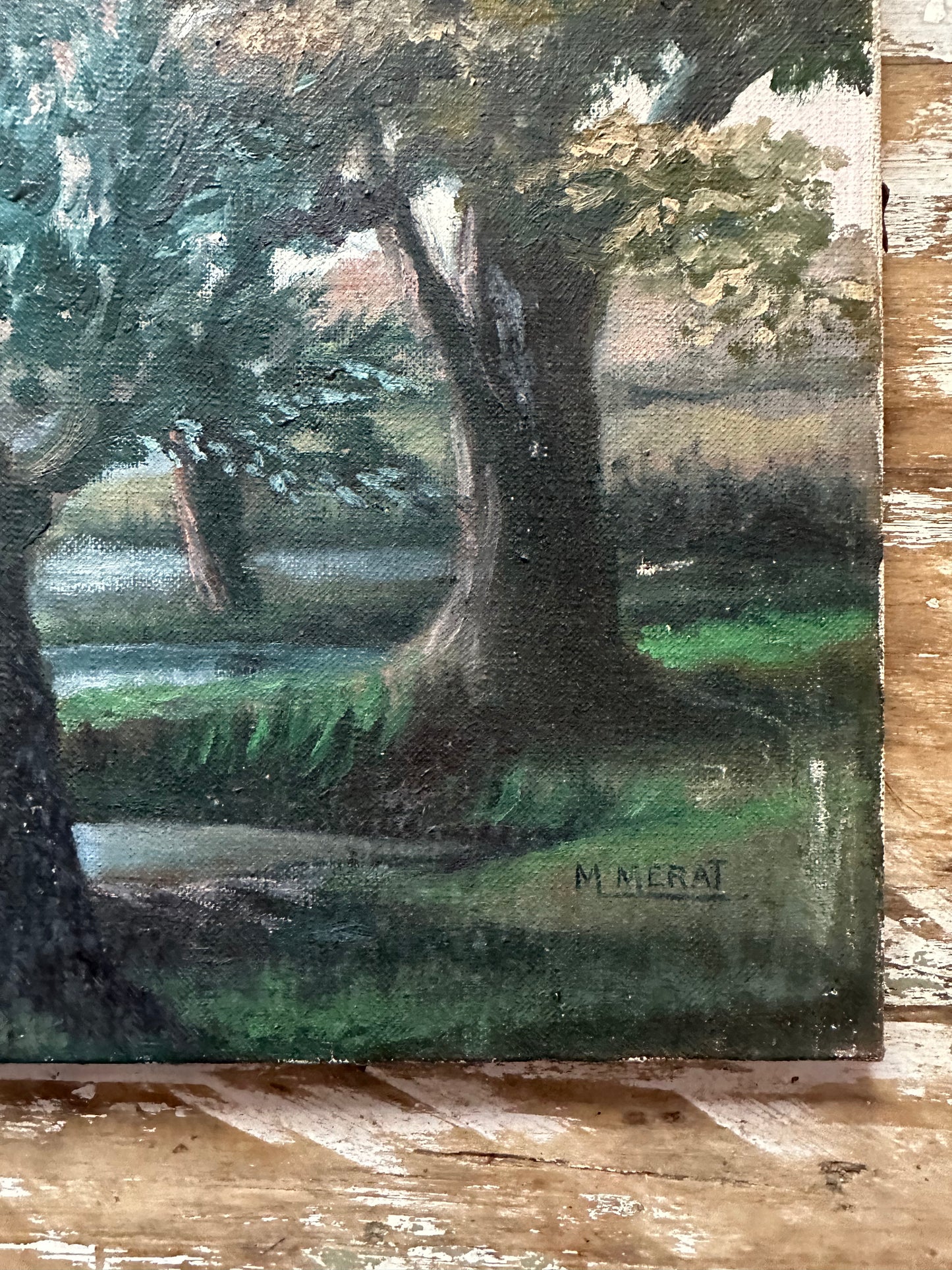 Paysage sur toile