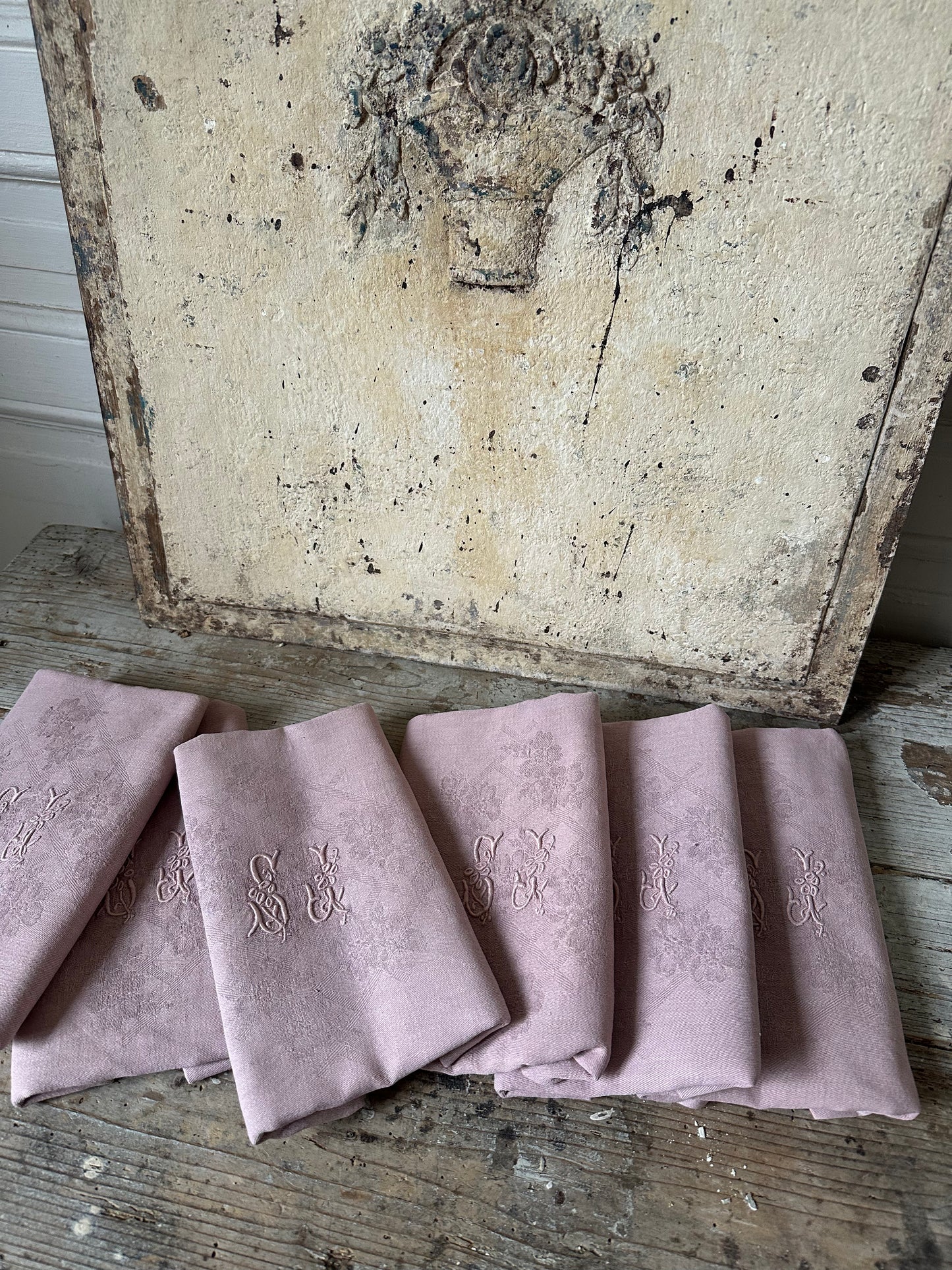 Serviettes vieux rose