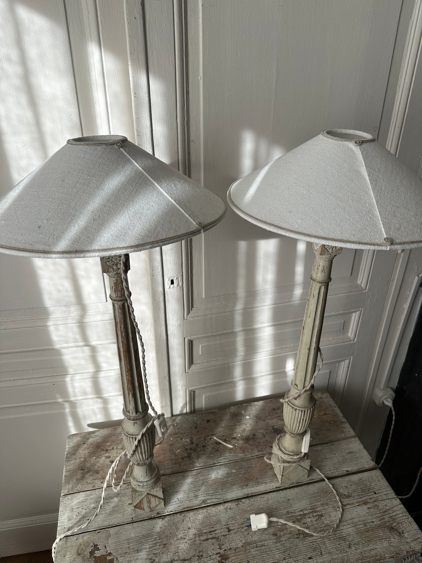 Paire de lampes balustres XIX eme siècle