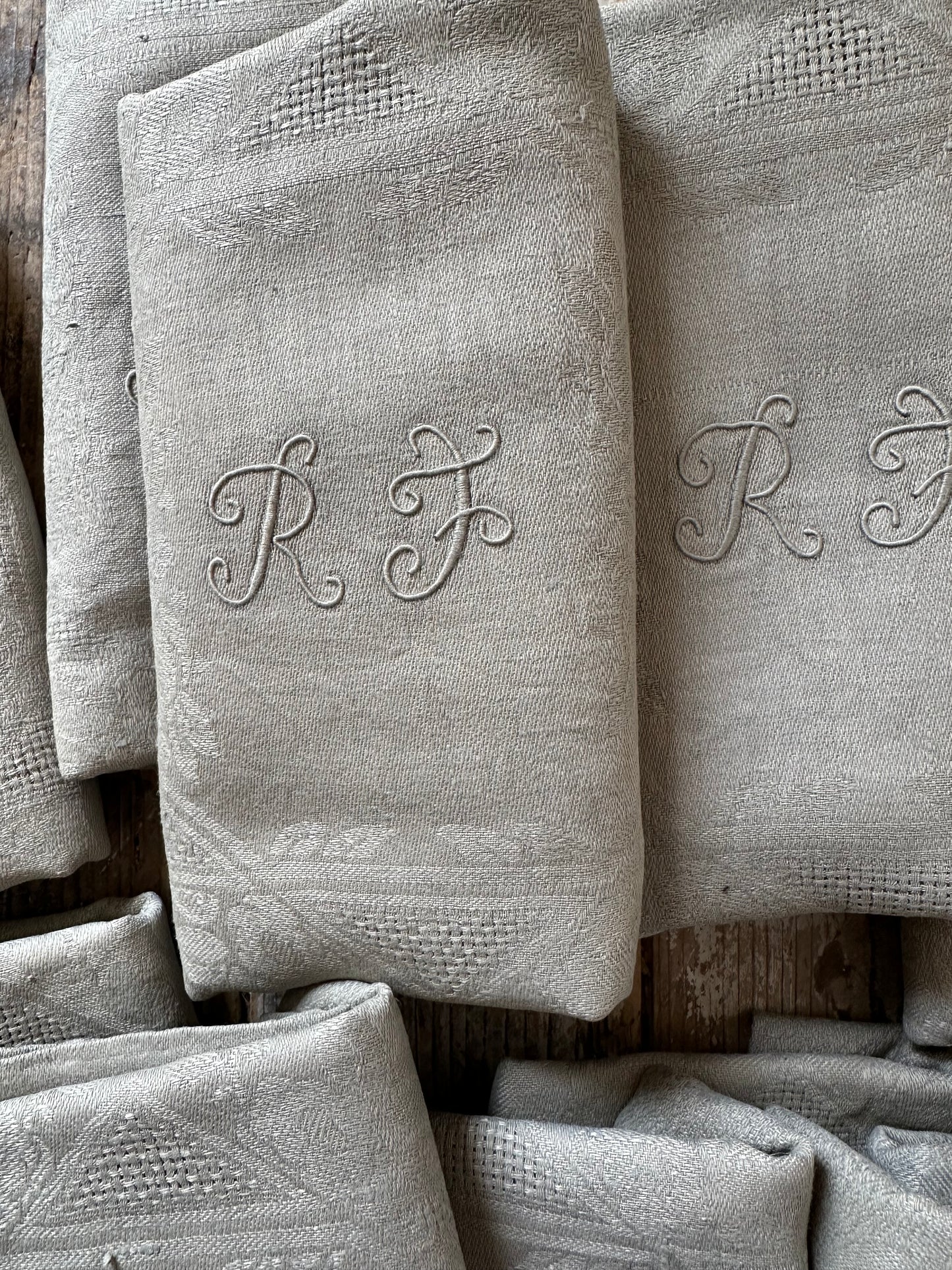 Serviettes vert lichen