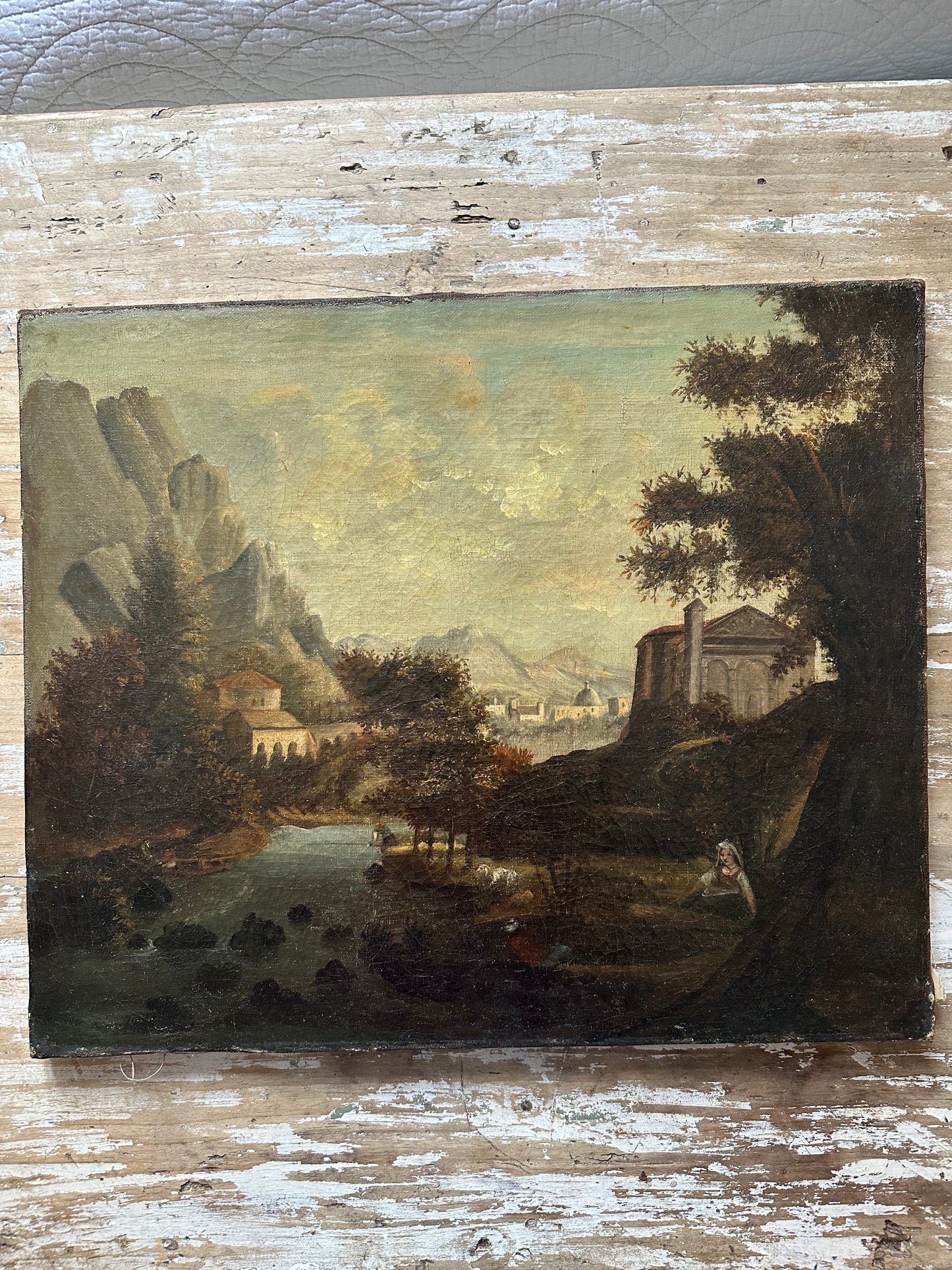 Paysage sur toile