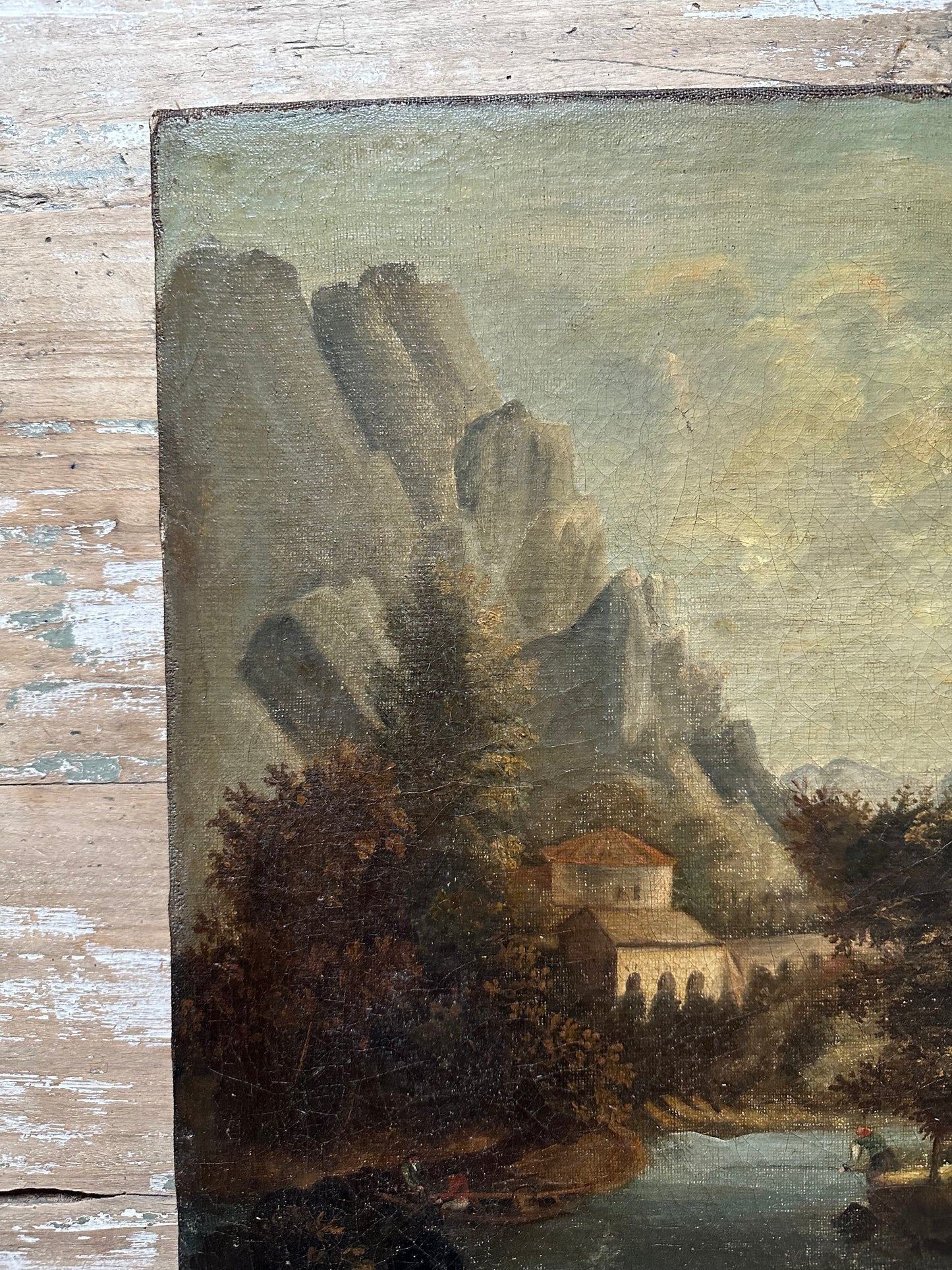 Paysage sur toile