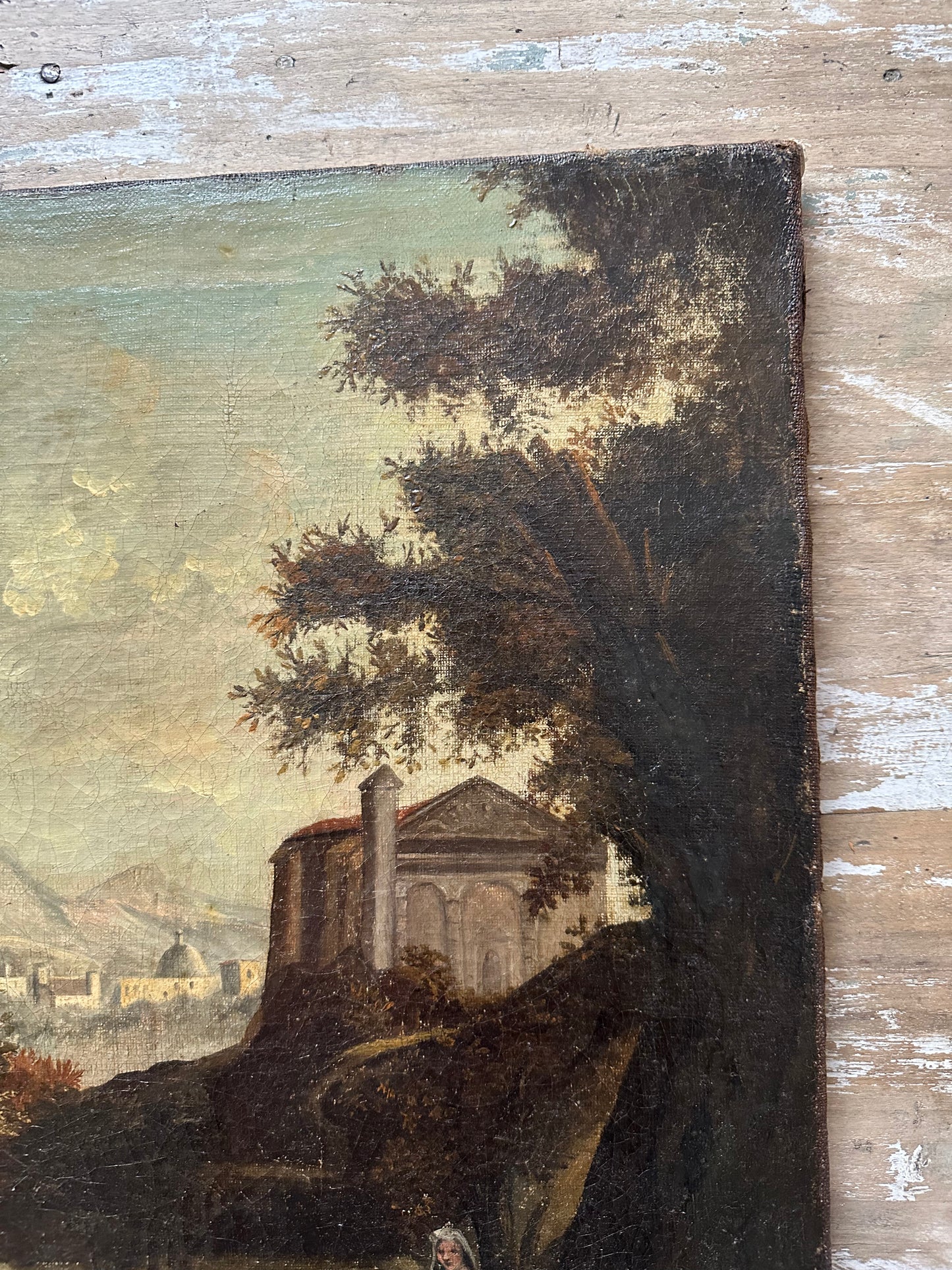 Paysage sur toile