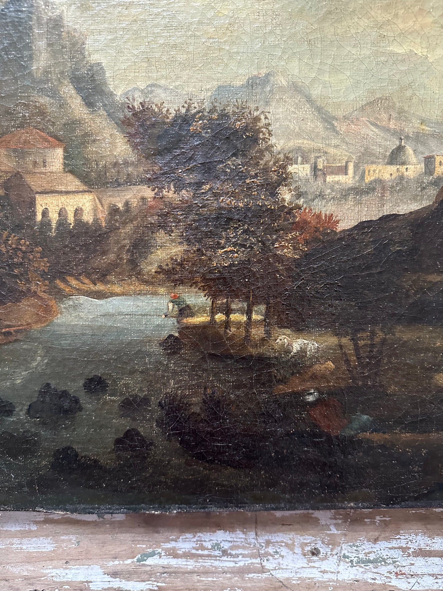 Paysage sur toile