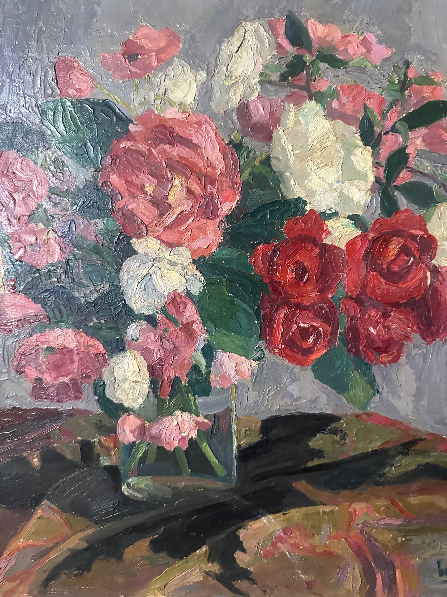 Roses et palette