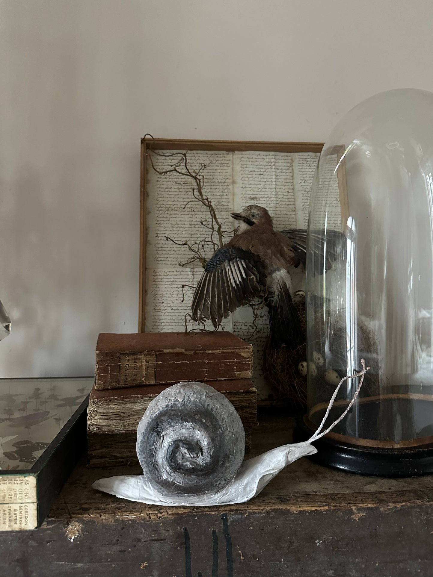 Escargot en papier mâché