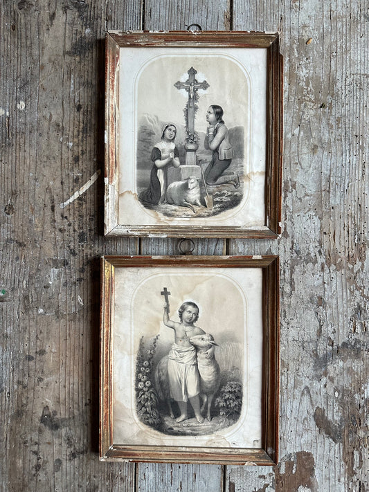 Paire de gravures