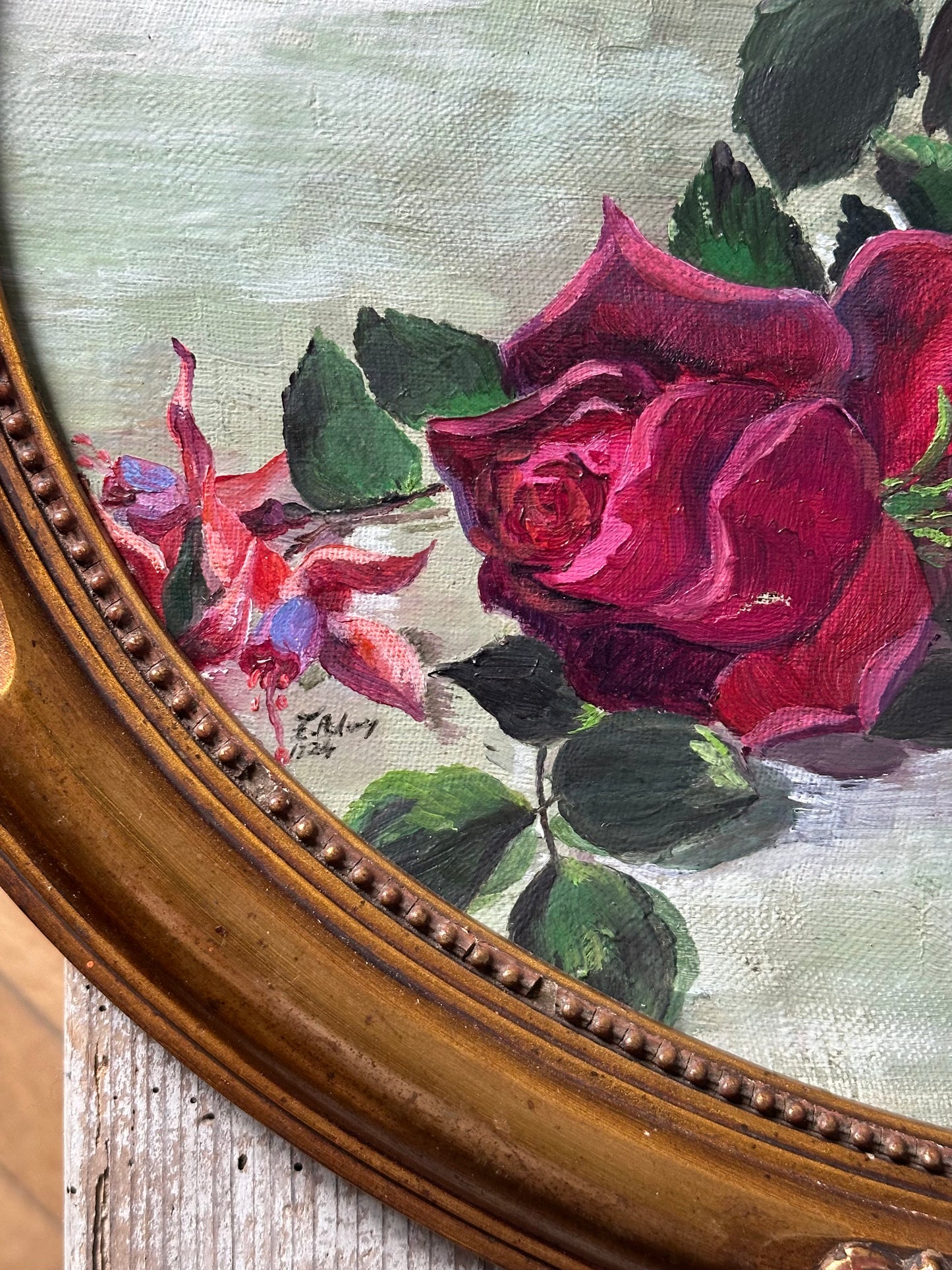Médaillon aux roses