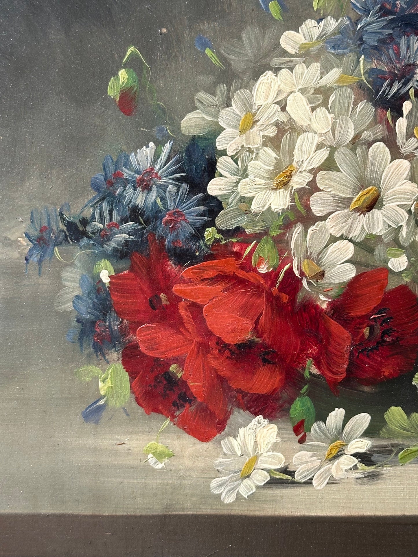 Coquelicots et marguerites