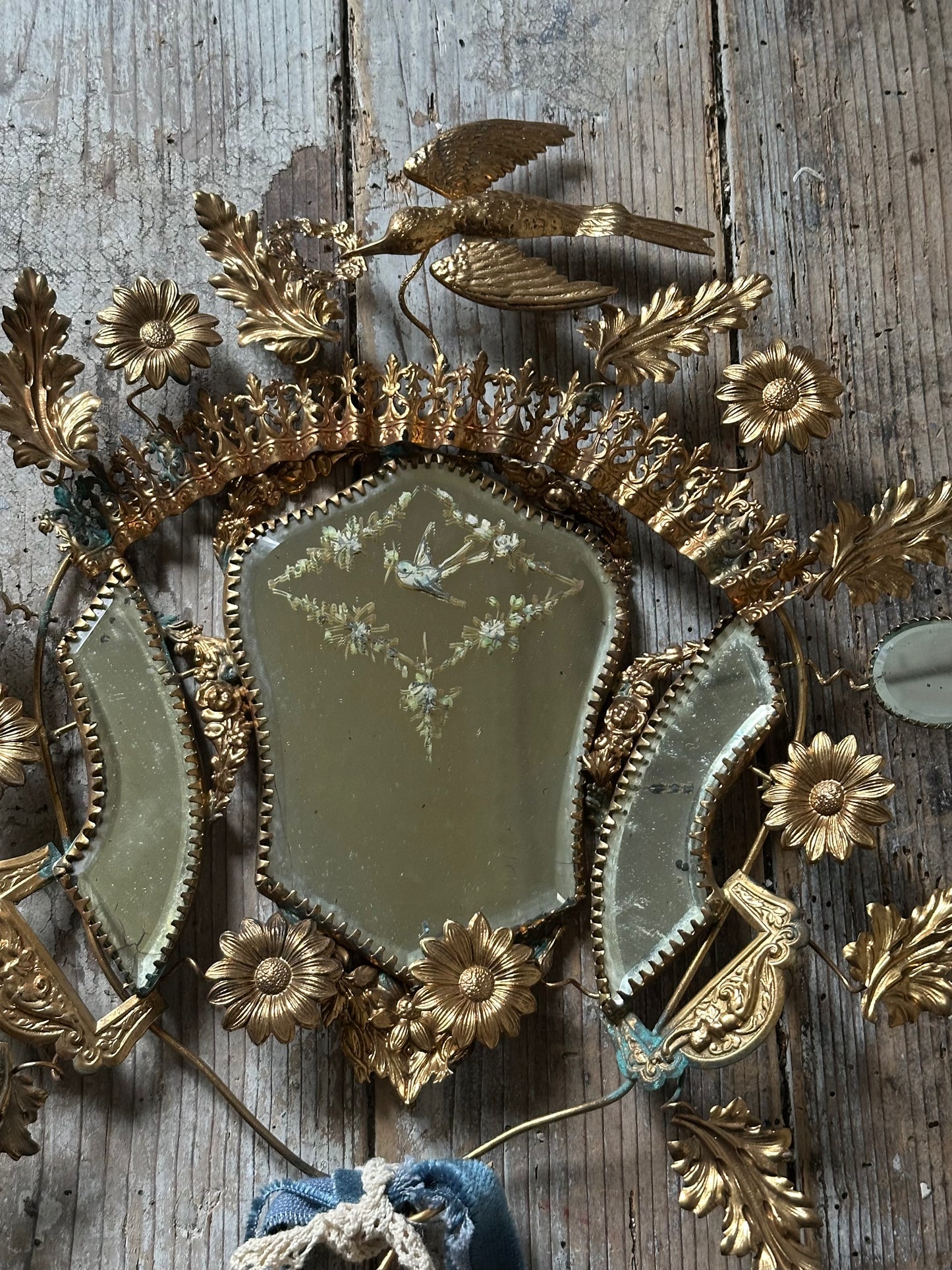 Miroir à la colombe bleue