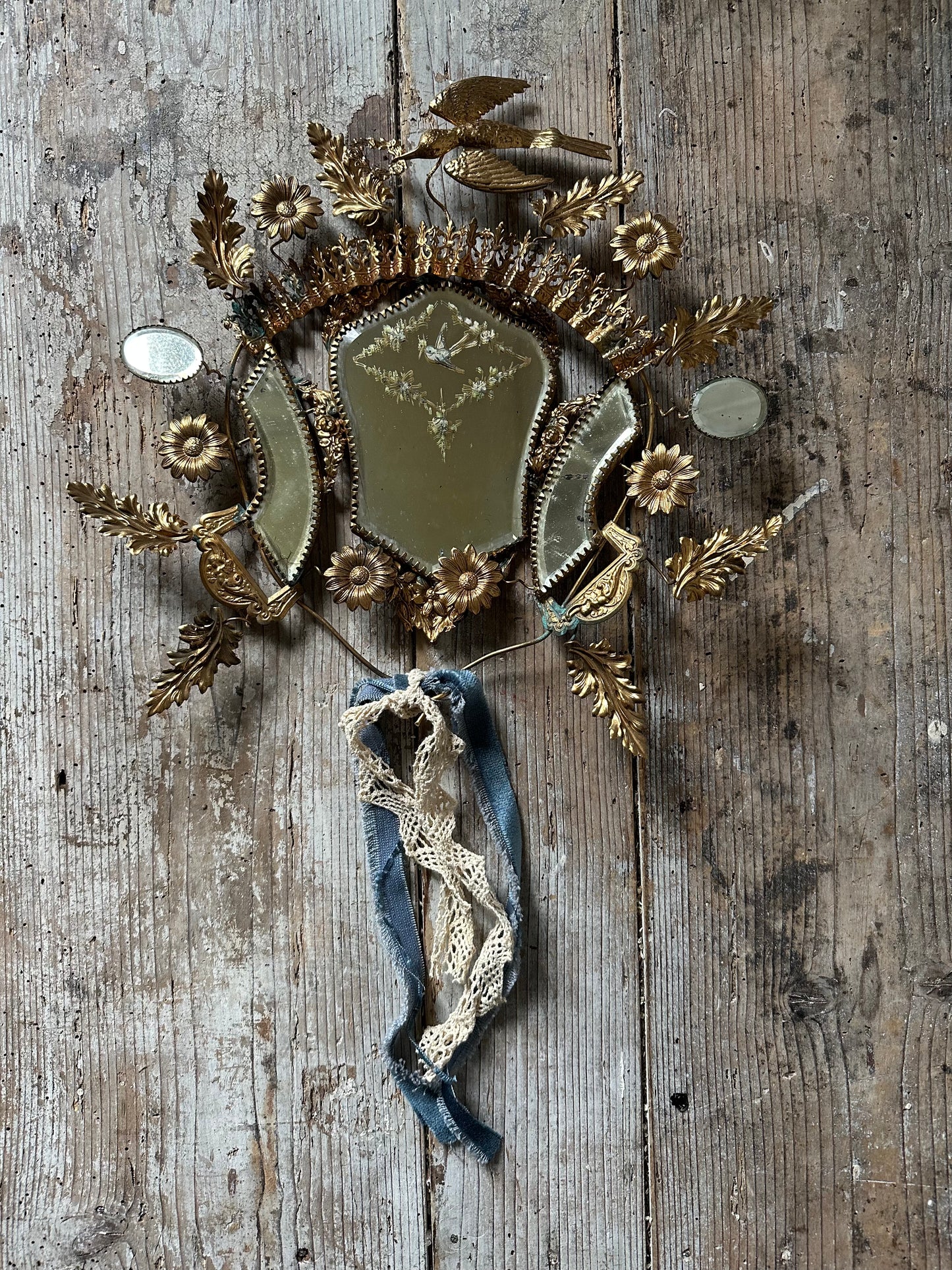 Miroir à la colombe bleue