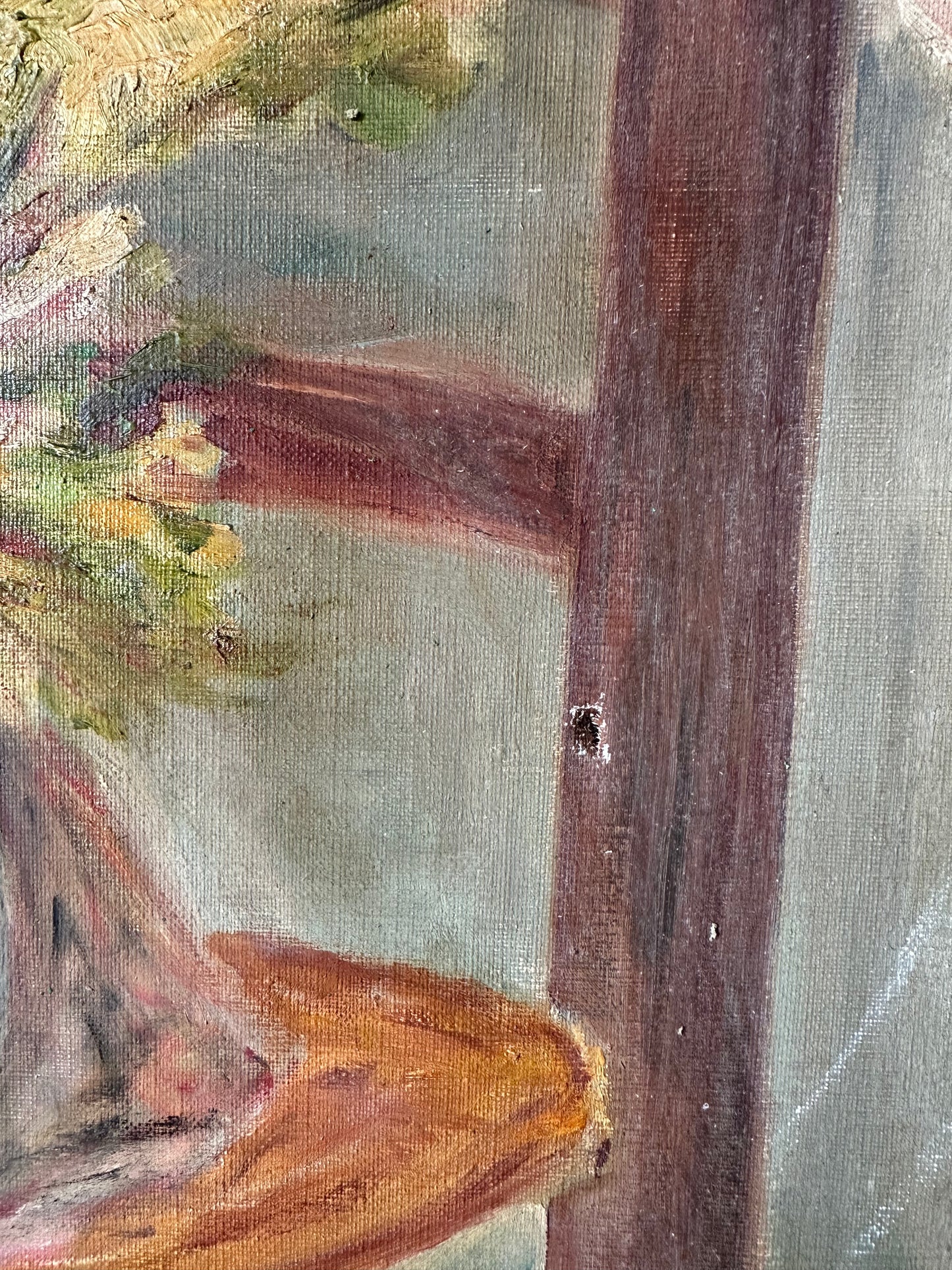 Bouquet sur la chaise