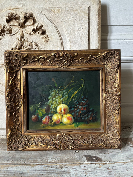 Pêches et raisin