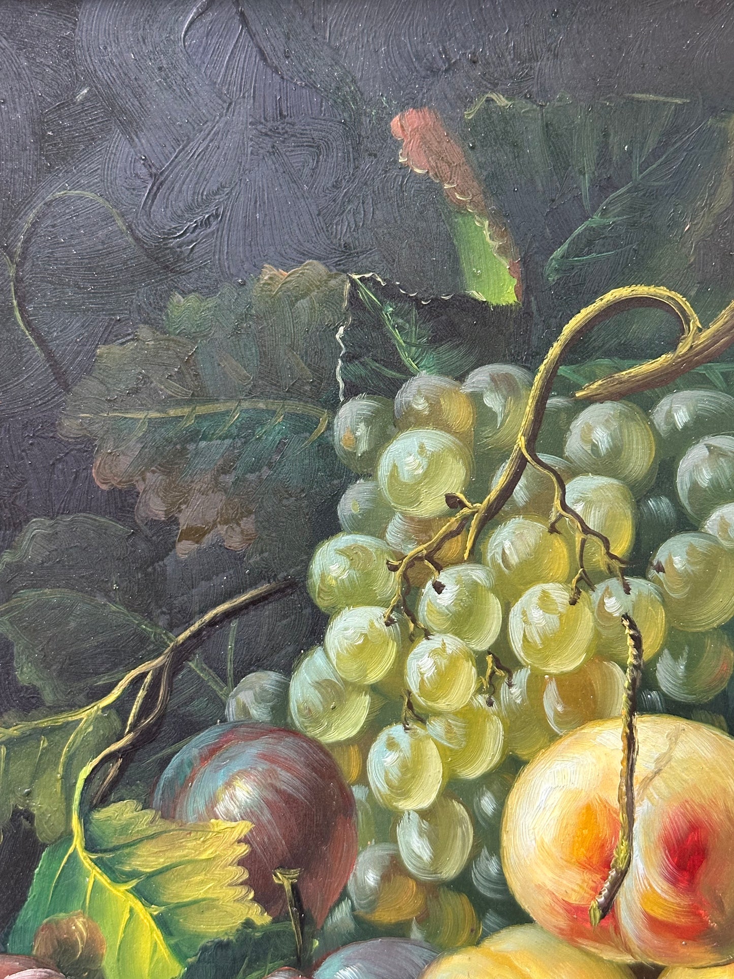 Pêches et raisin