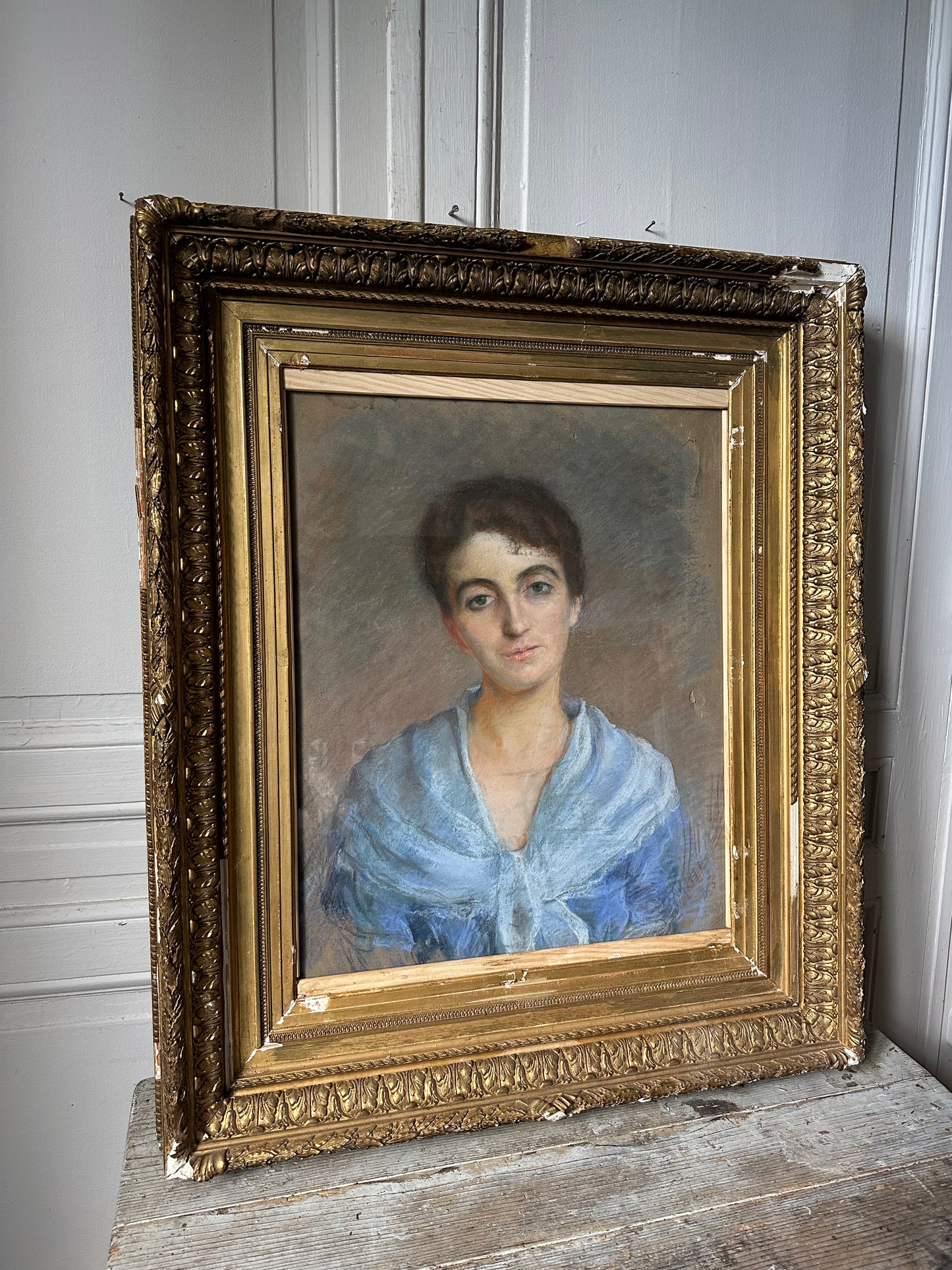 La dame en bleue