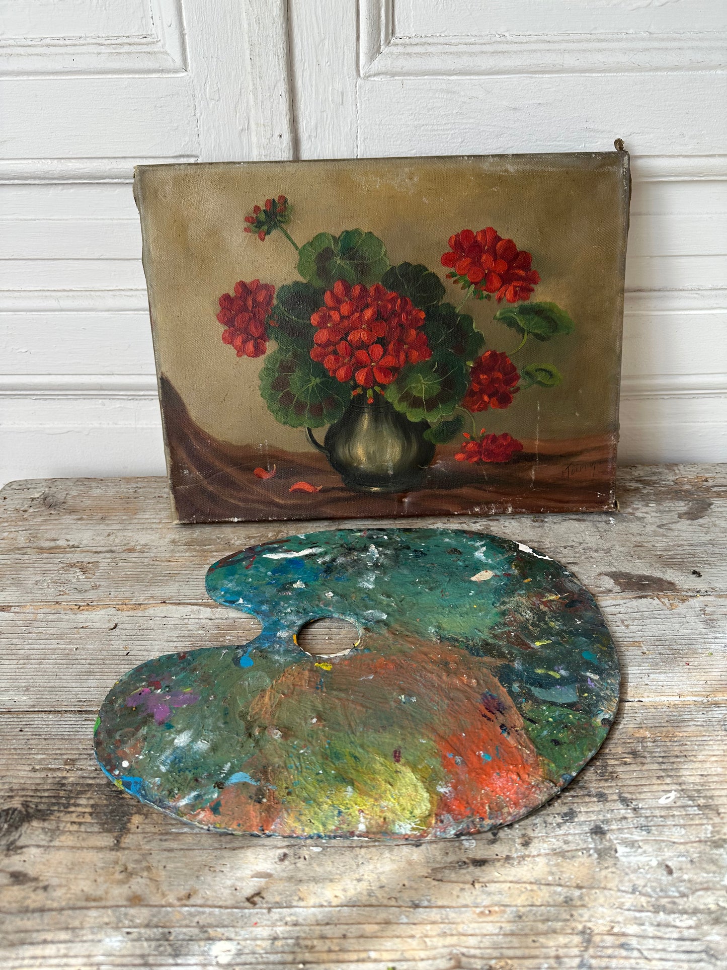 Palette de géraniums