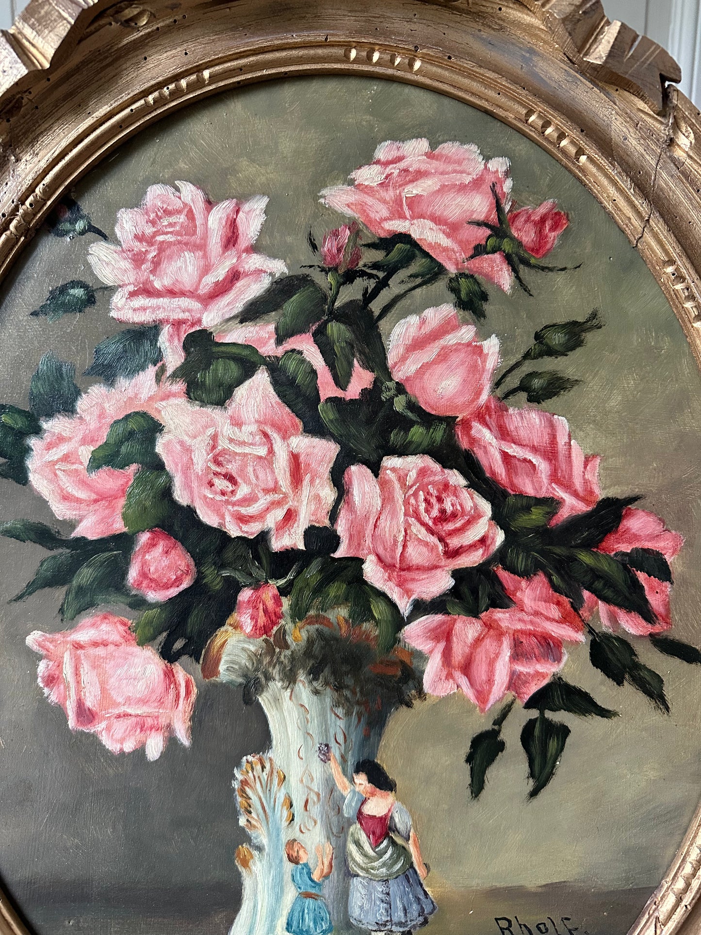 Médaillon aux roses