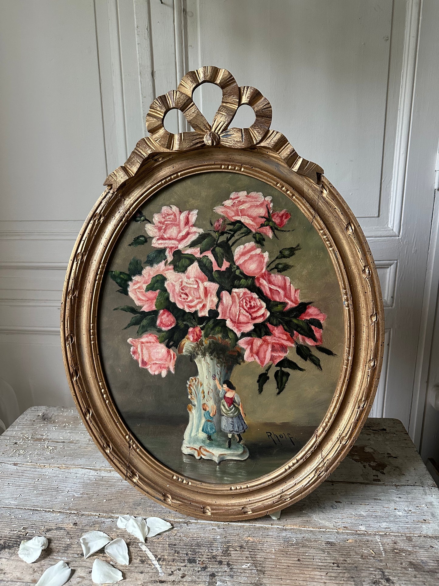 Médaillon aux roses