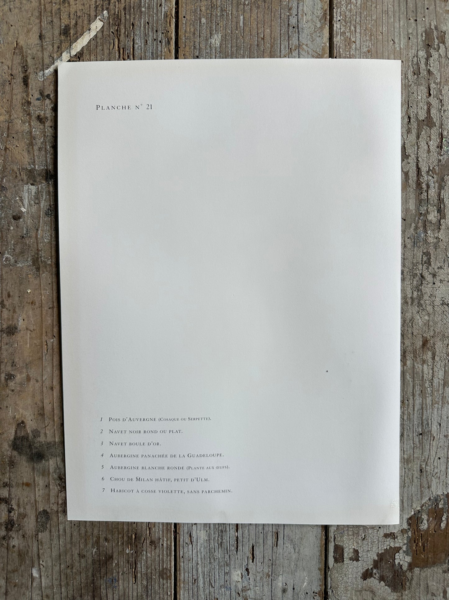 Planche légumes