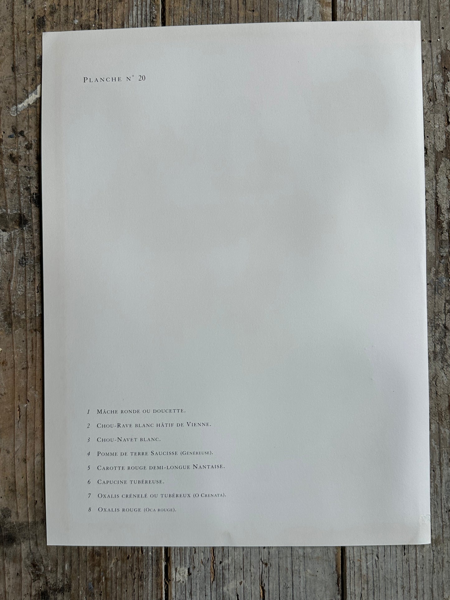 Planche légumes