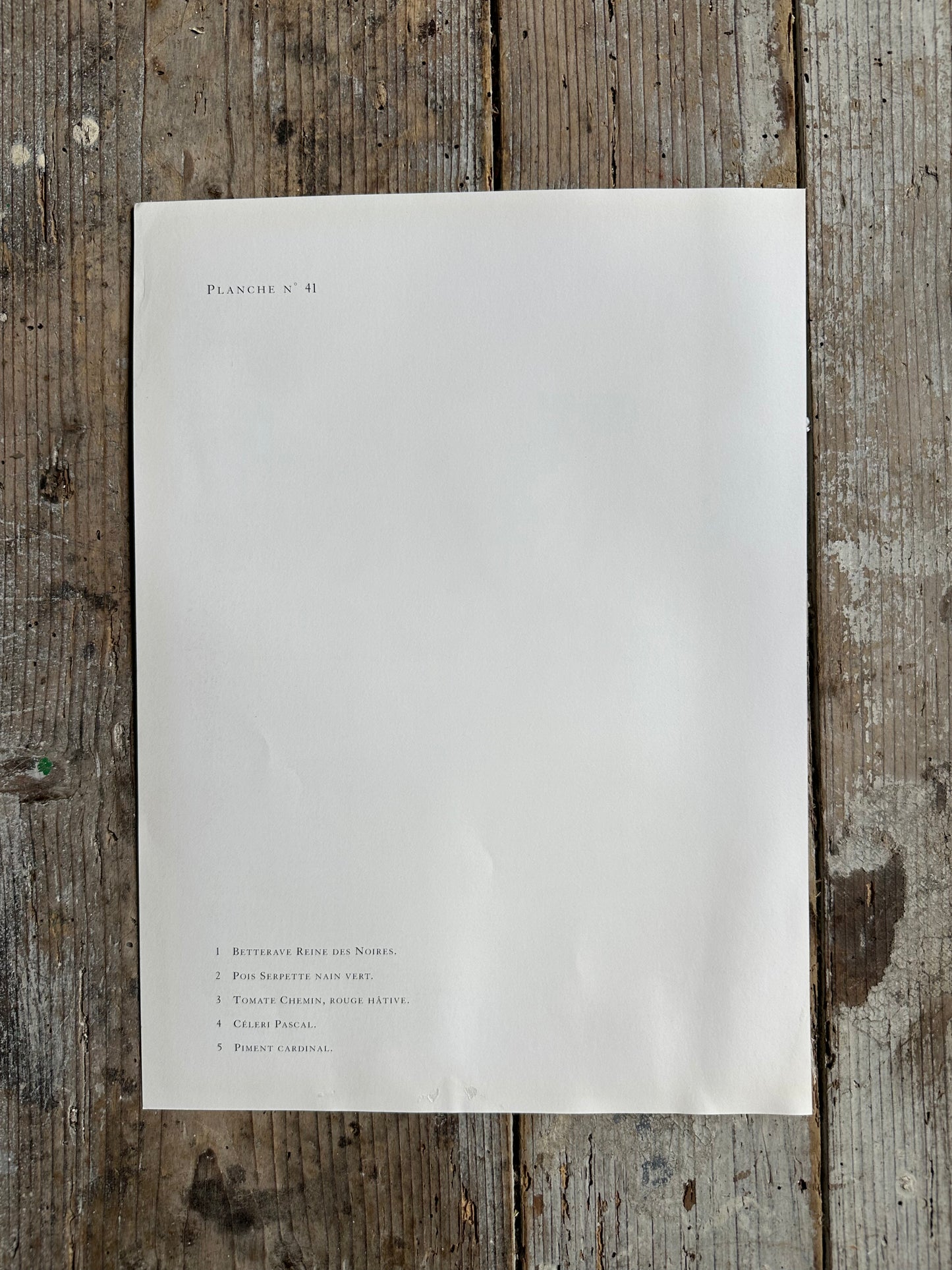 Planche légumes
