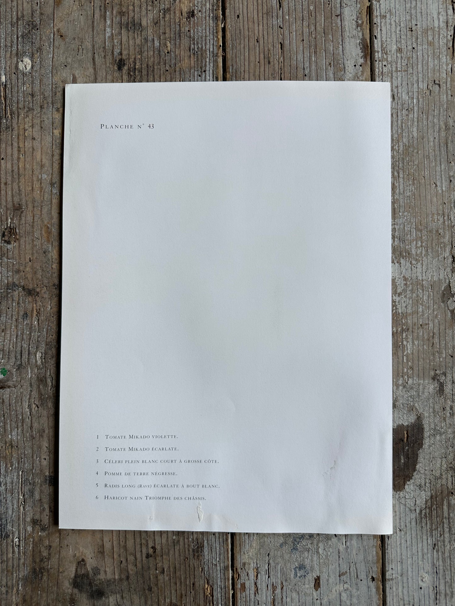Planche légumes